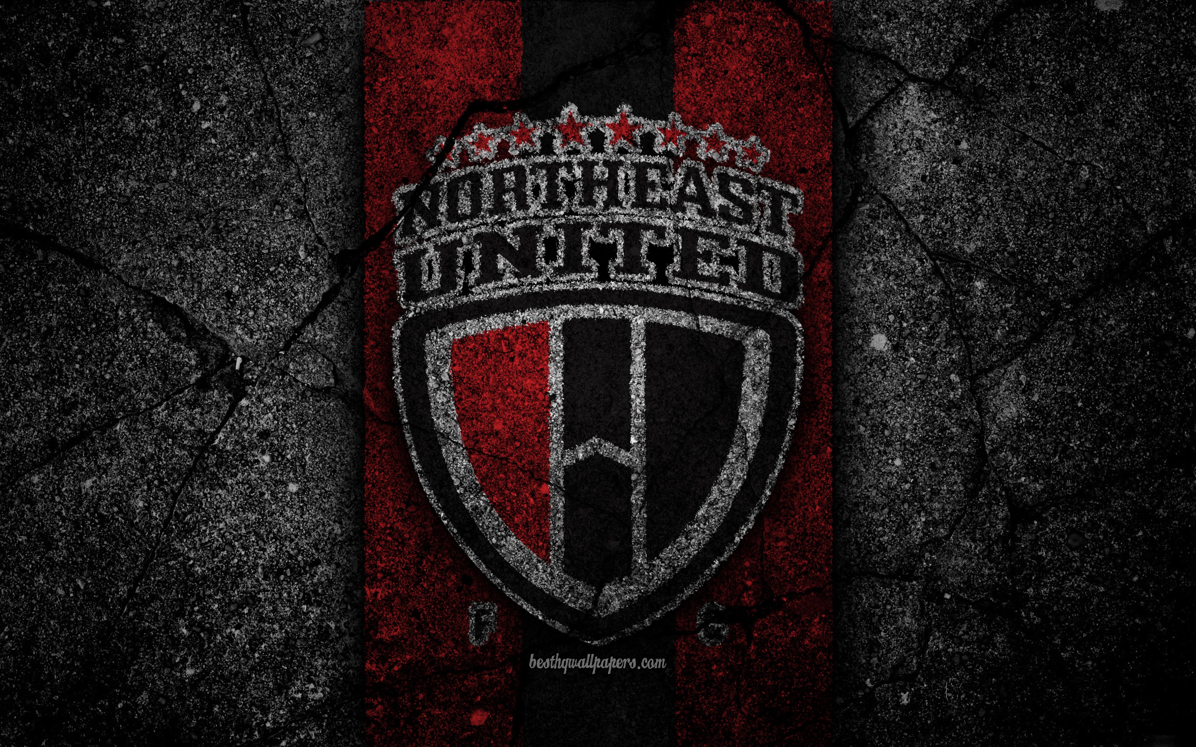 Download wallpaper FC NorthEast United, 4k, ISL, logo, Indian