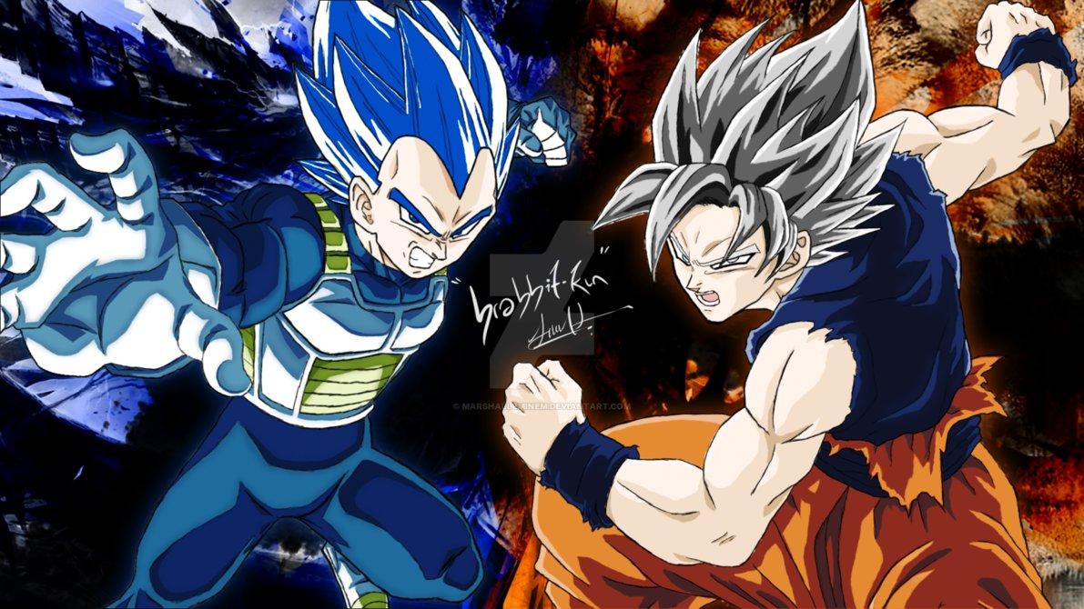 Ultra Instinct Goku and Migatte Blue Vegeta by MarshallEMiNEM on