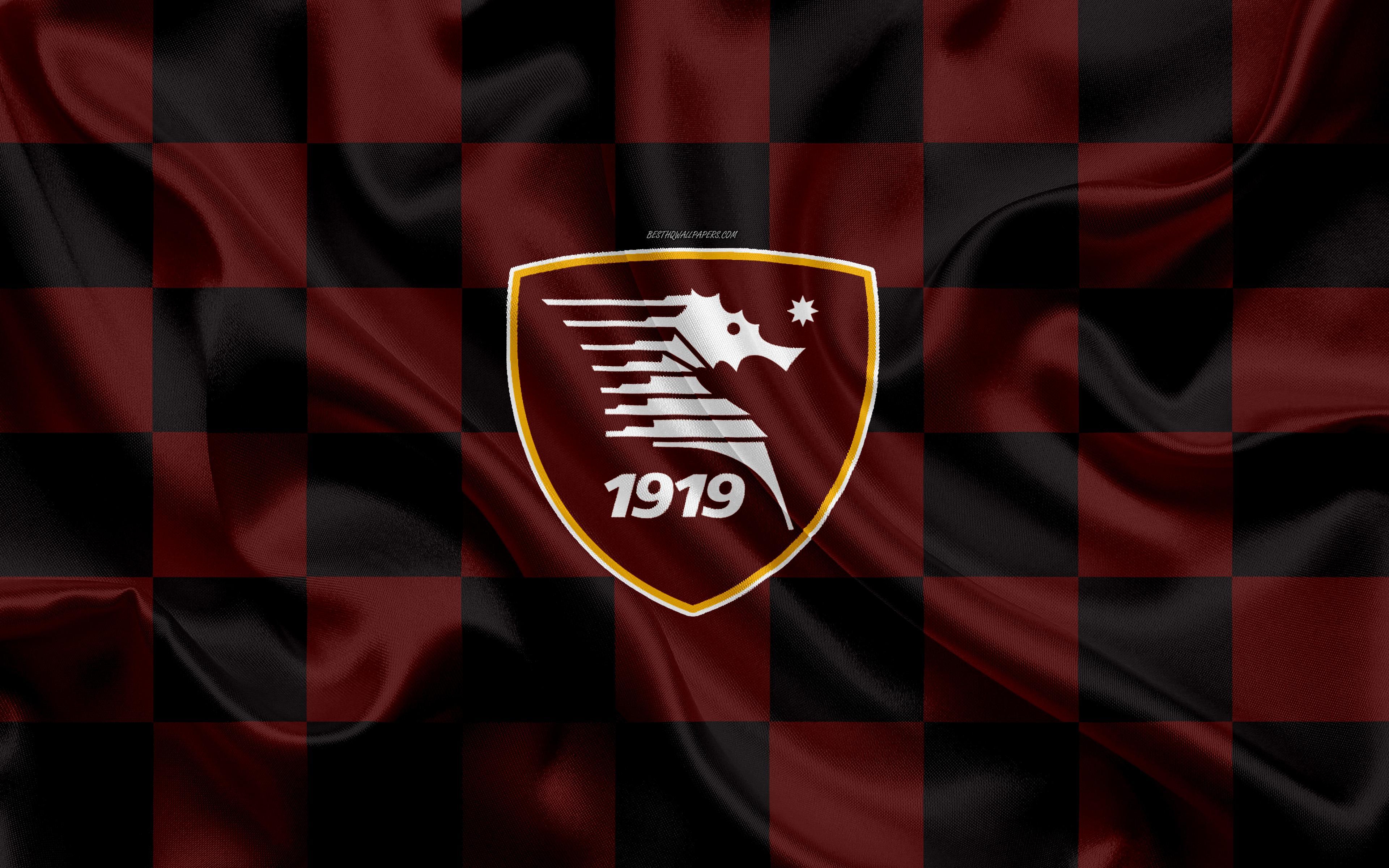 Download wallpaper US Salernitana 4k, logo, creative art