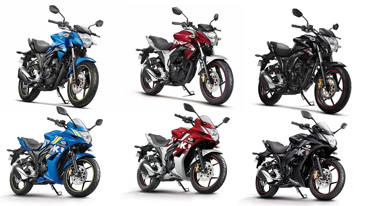 Suzuki Gixxer & Gixxer SF Colour Options. AUTOBICS