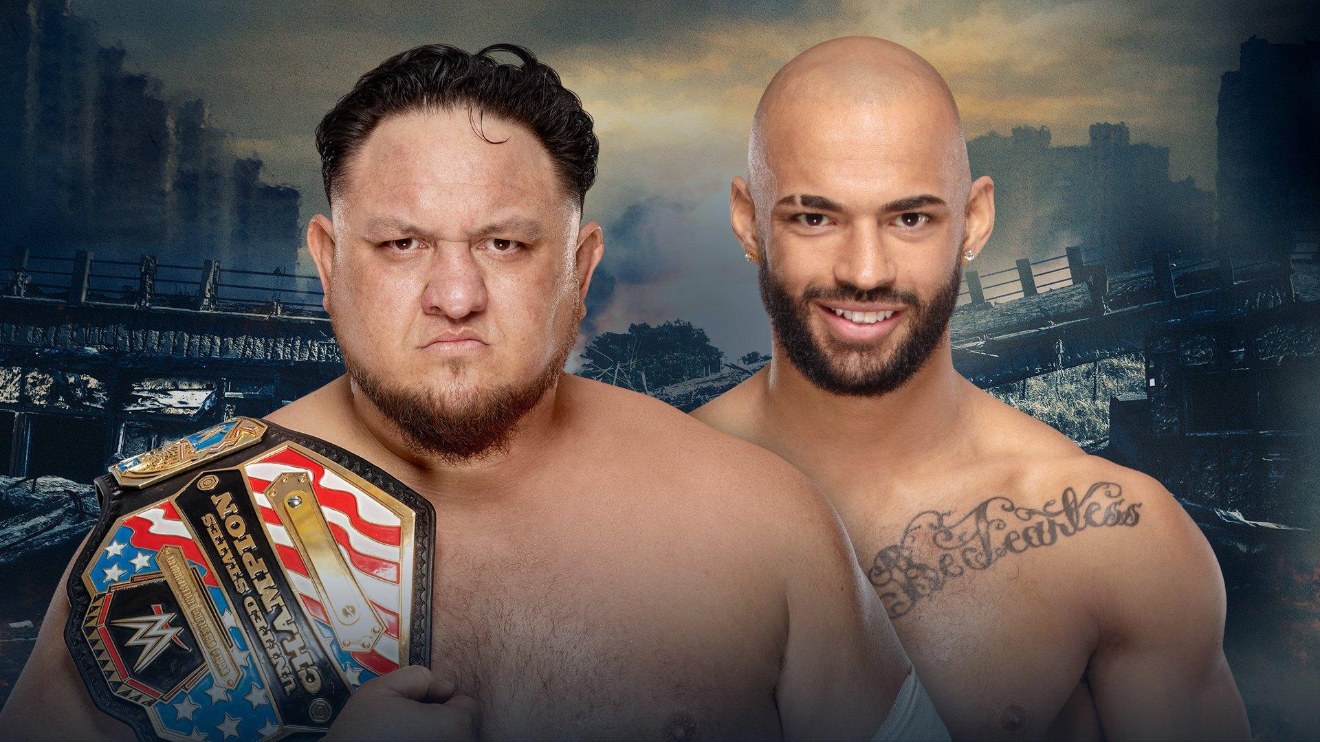 Джо против вулкана. Ricochet vs Samoa Joe. WWE grounds.