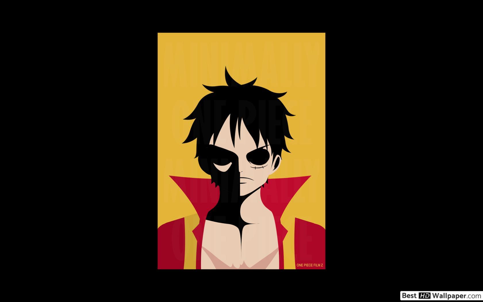 One Piece D. Luffy, Minimalist HD wallpaper download