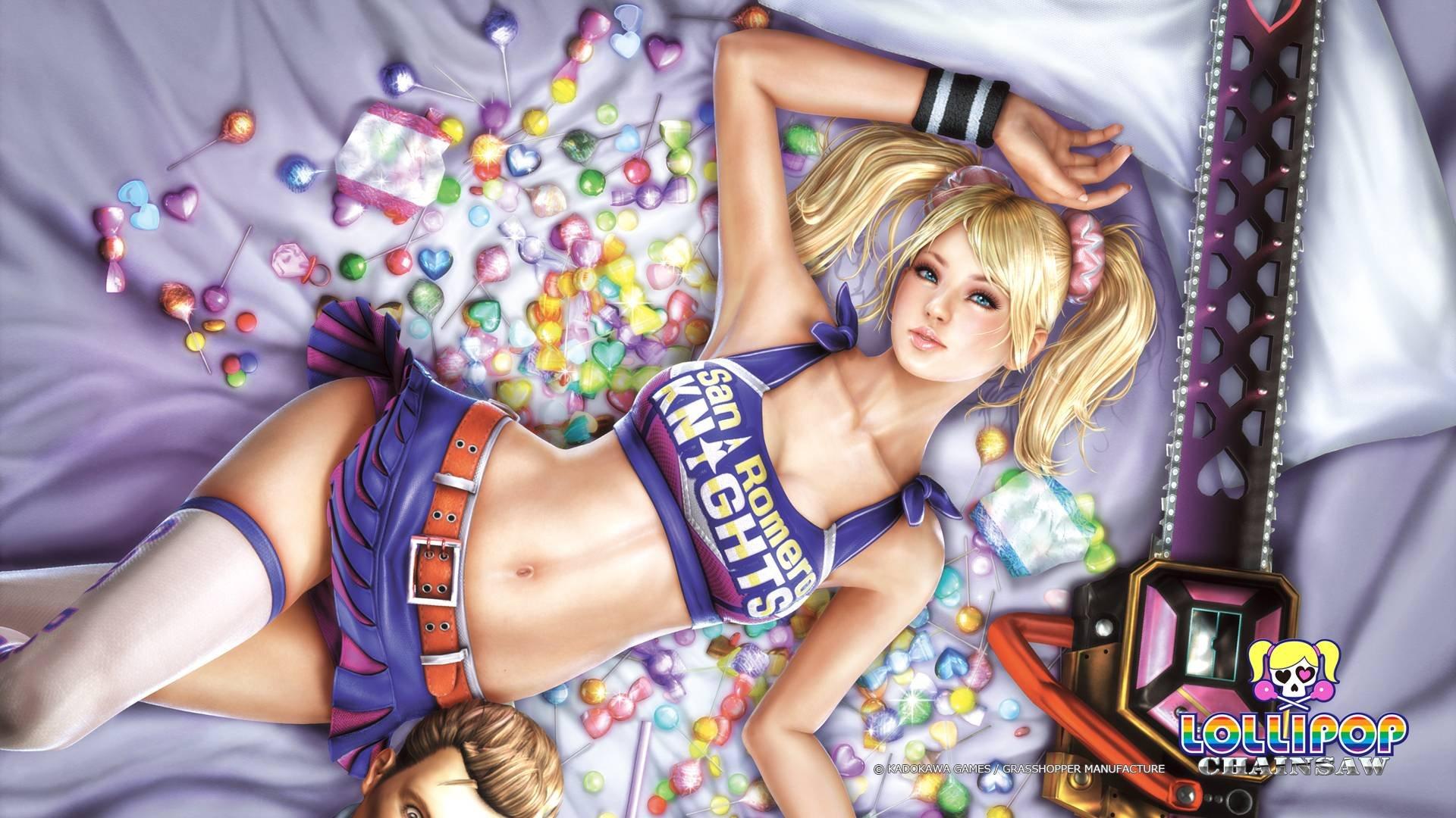 Wallpaper girl, blood, head, electric, Lollipop chainsaw for mobile and  desktop, section игры, resolution 1920x1080 - download