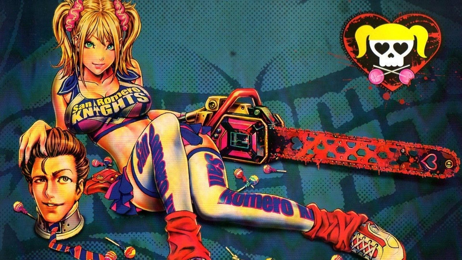 Wallpaper girl, blood, head, electric, Lollipop chainsaw for mobile and  desktop, section игры, resolution 1920x1080 - download