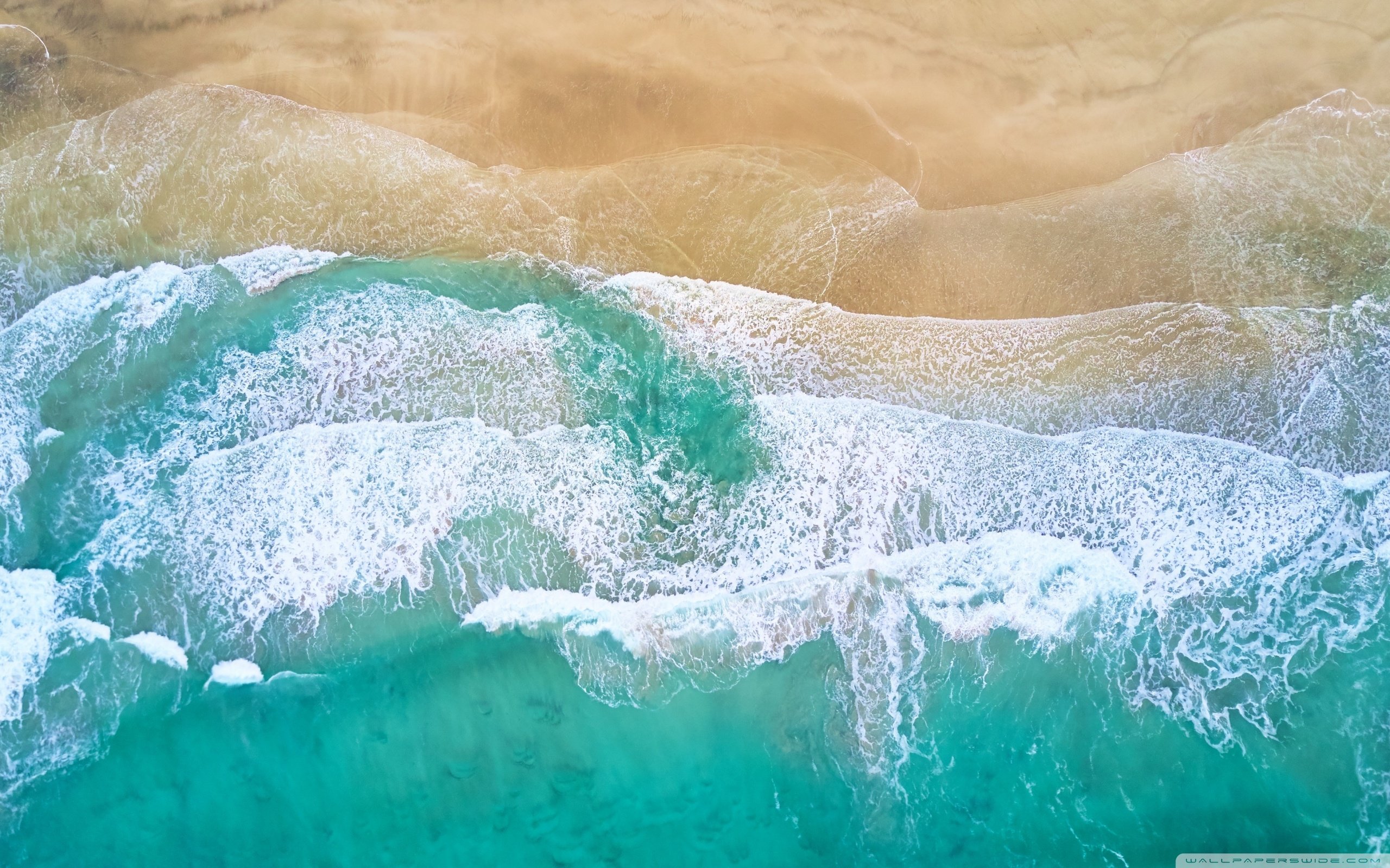 Beautiful Beach Waves Drone Photography ❤ 4K HD Desktop Wallpaper