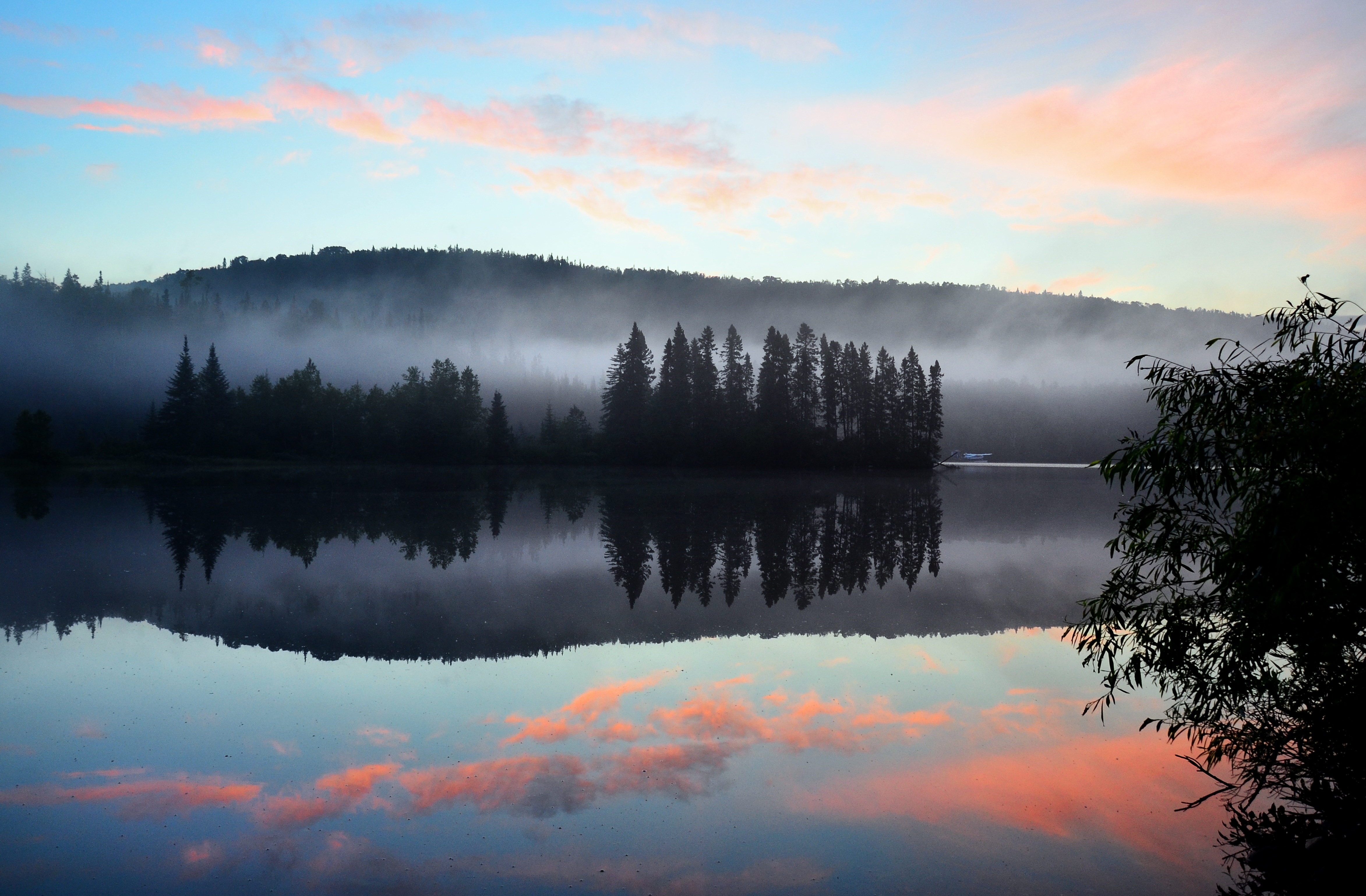 Reflections, Landscape, Lake, Mountain, reflection, cloud free