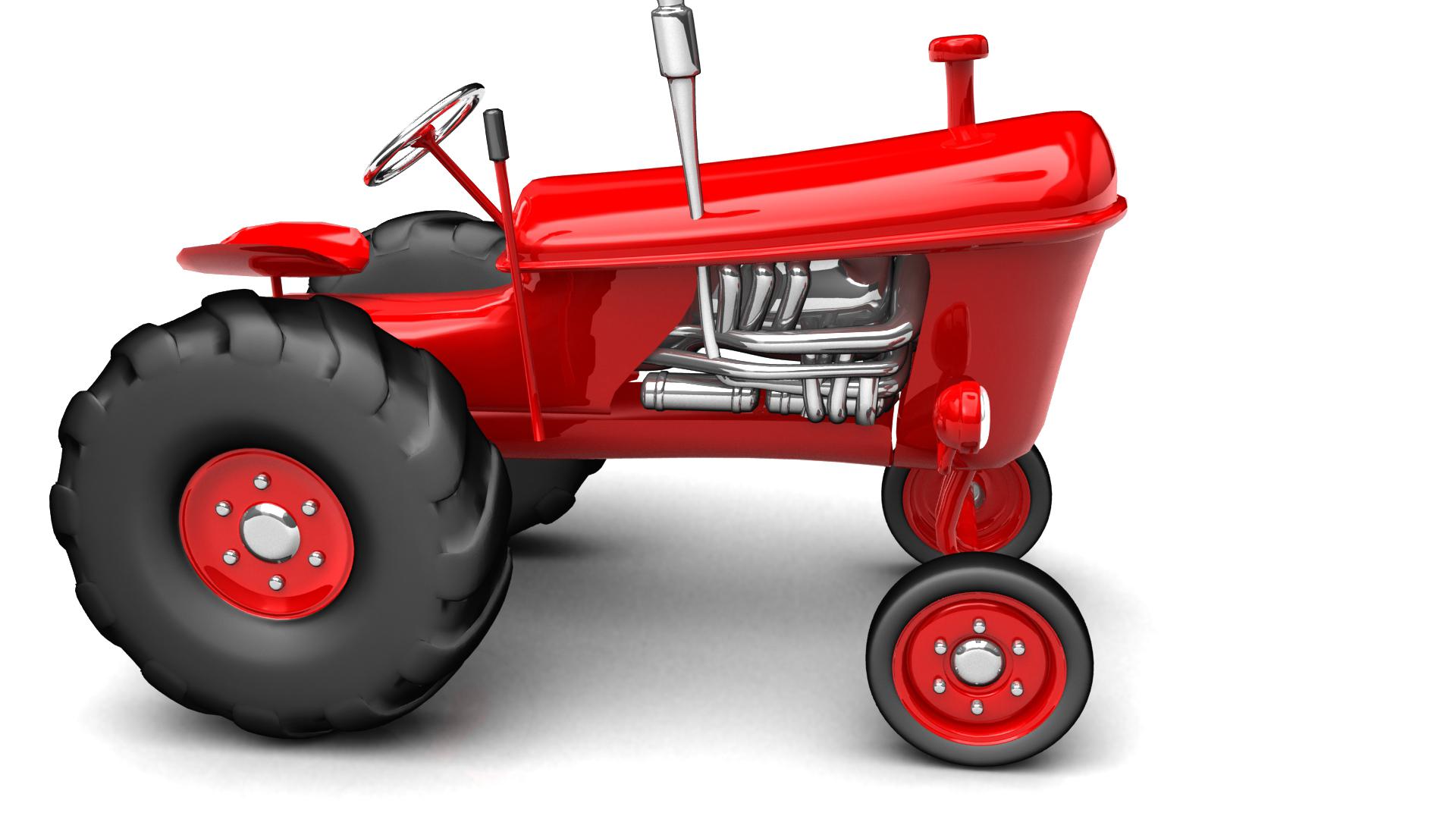 Red Tractor Clipart (image in Collection)