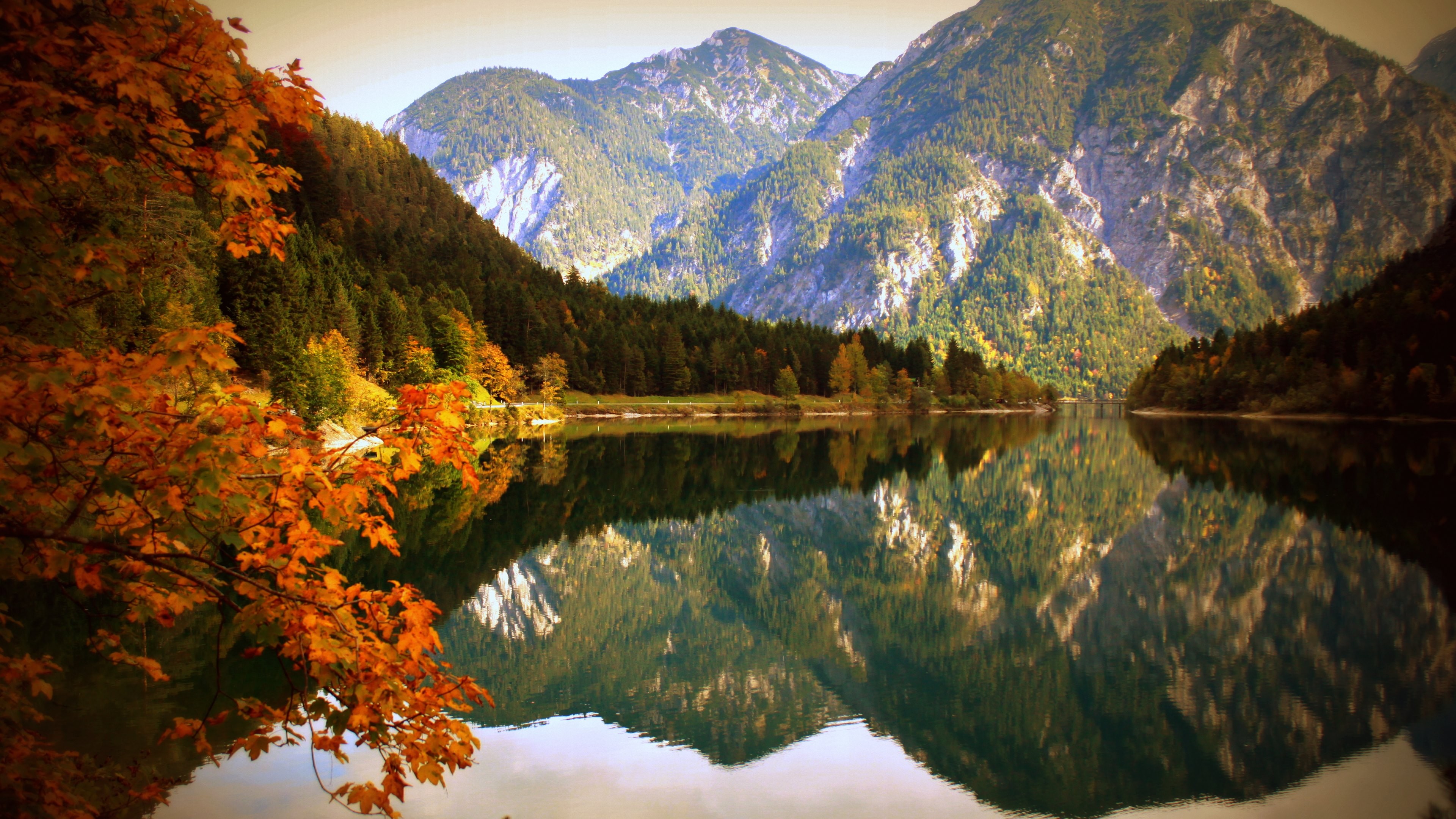 Mountains: Autumn Mountain Reflection Water Mountains Reflections