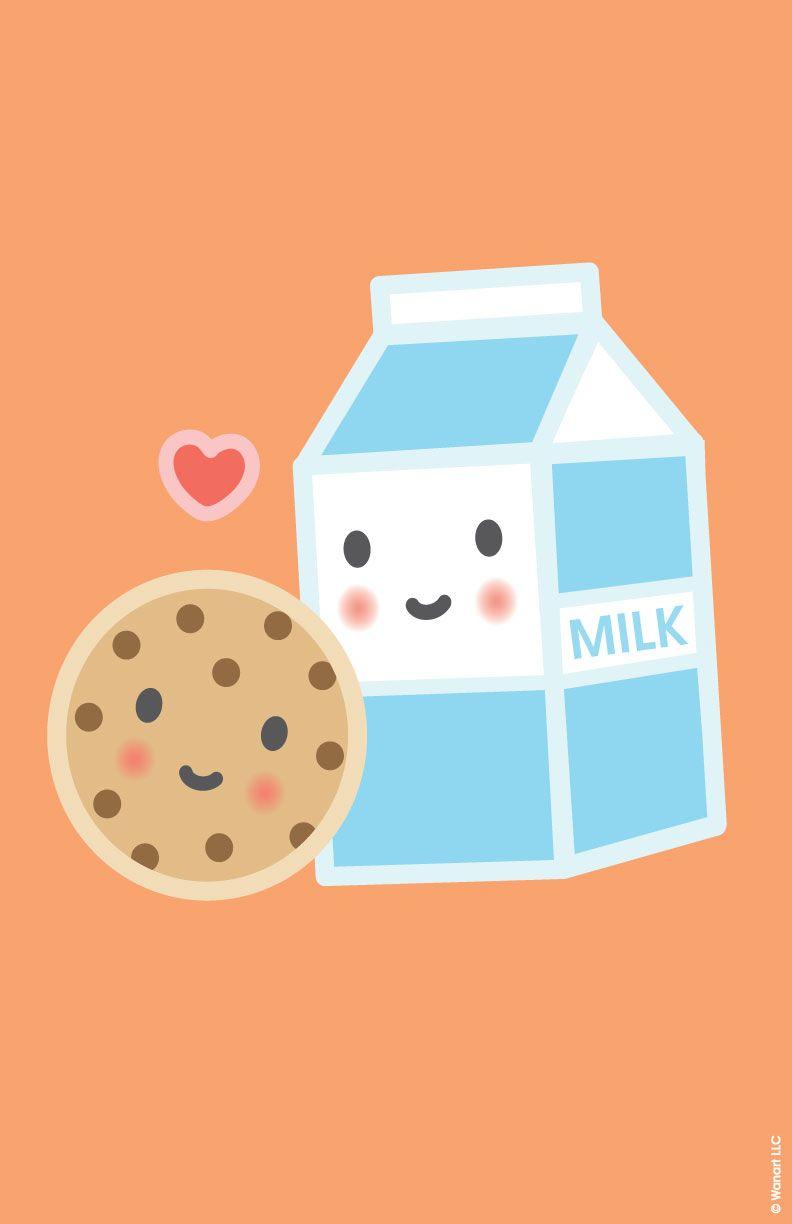 Milk & Cookie Find more Super Cute Kawaii wallpaper