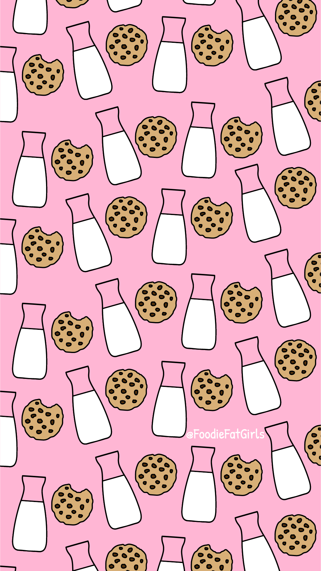 FREE Cookies and Milk Phone Background. Foodie Phone Wallpaper