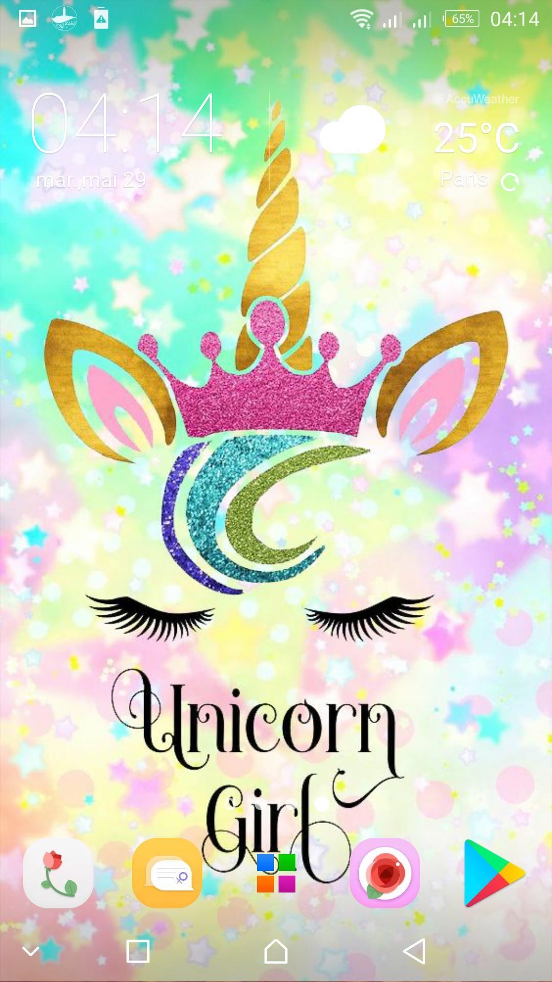Cute Unicorn Girl Wallpaper