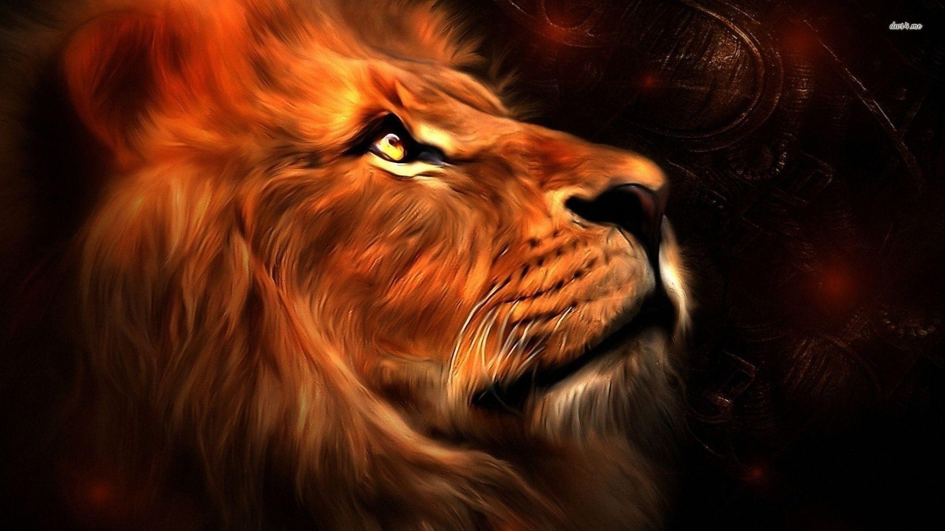 Fire Lion Wallpaper background picture