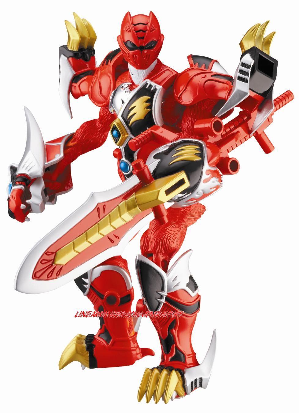 Power Rangers Jungle Fury Red Ranger #battlizer. Power rangers toys