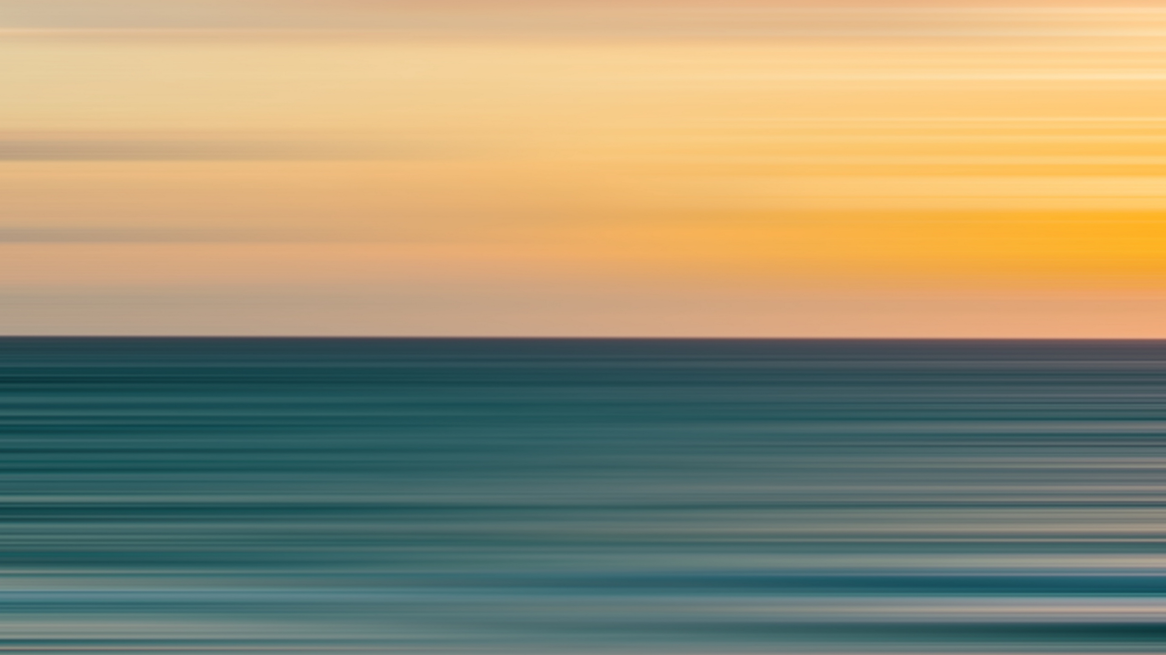 Download wallpaper 3840x2160 sunset, horizon, long exposure, blurred