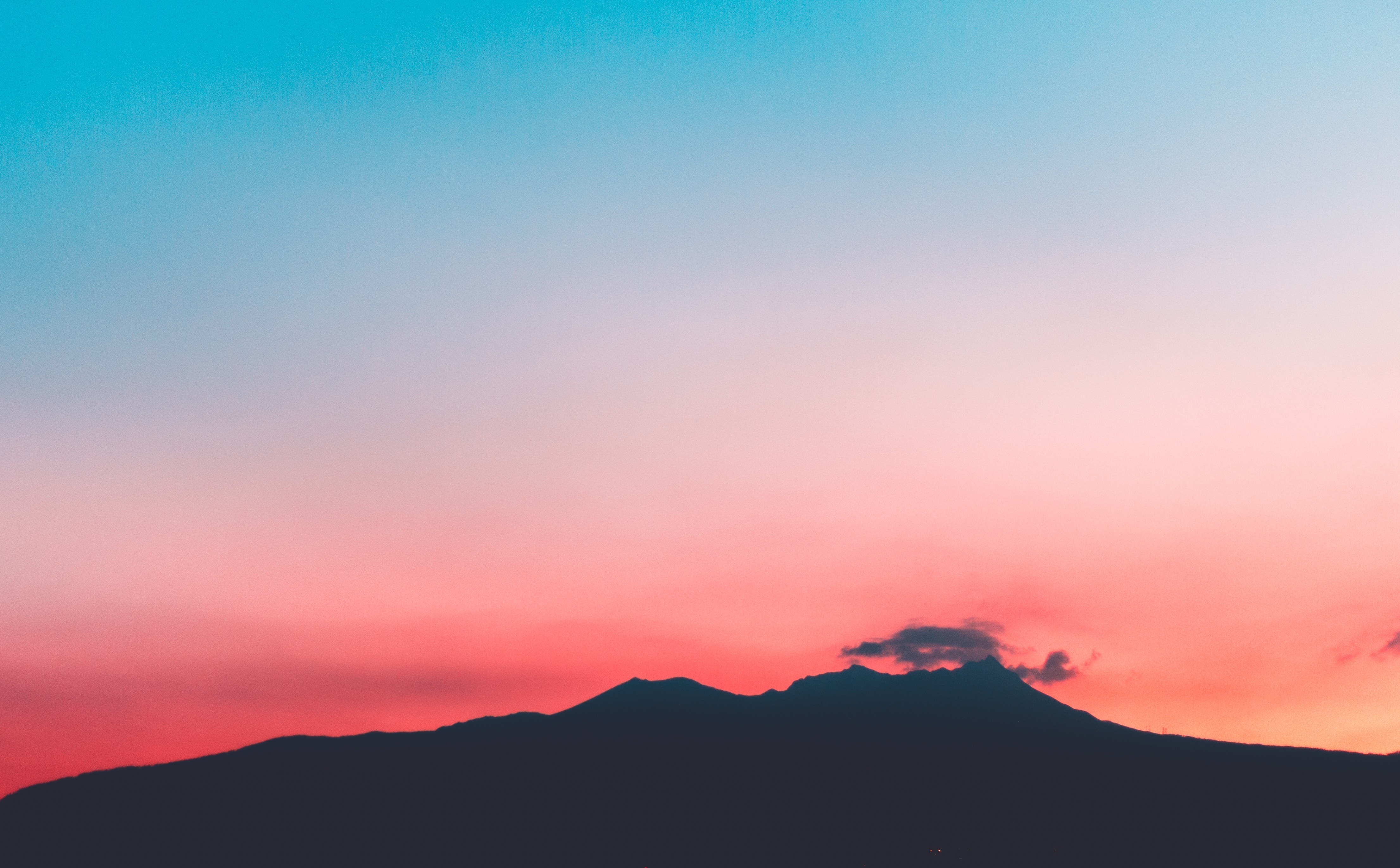 4423x2742 #sunset, #blue, #ridge, #hill, #PNG image