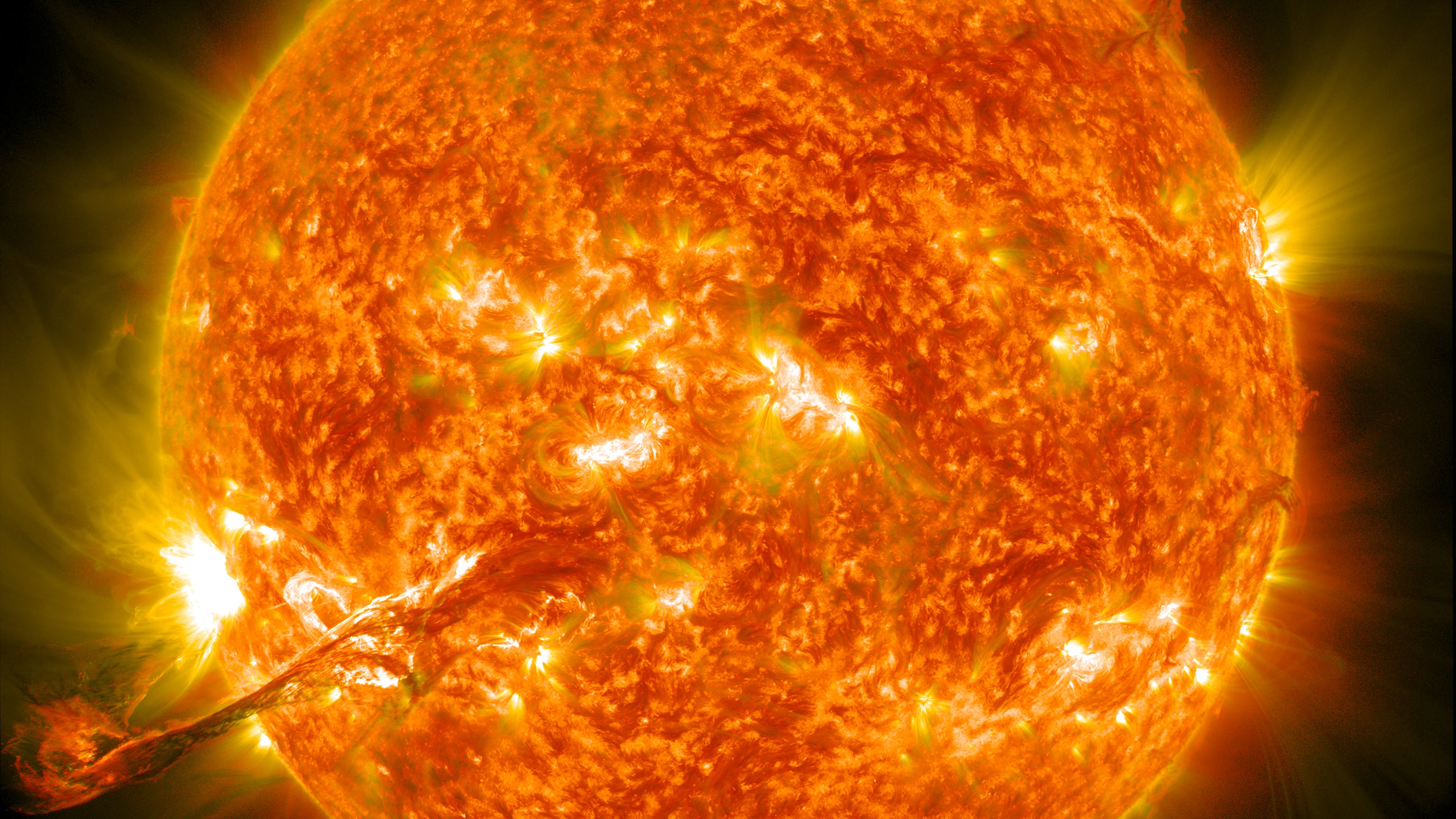 Download Sun through NASA eyes HD Wallpaper 4K Wallpaper