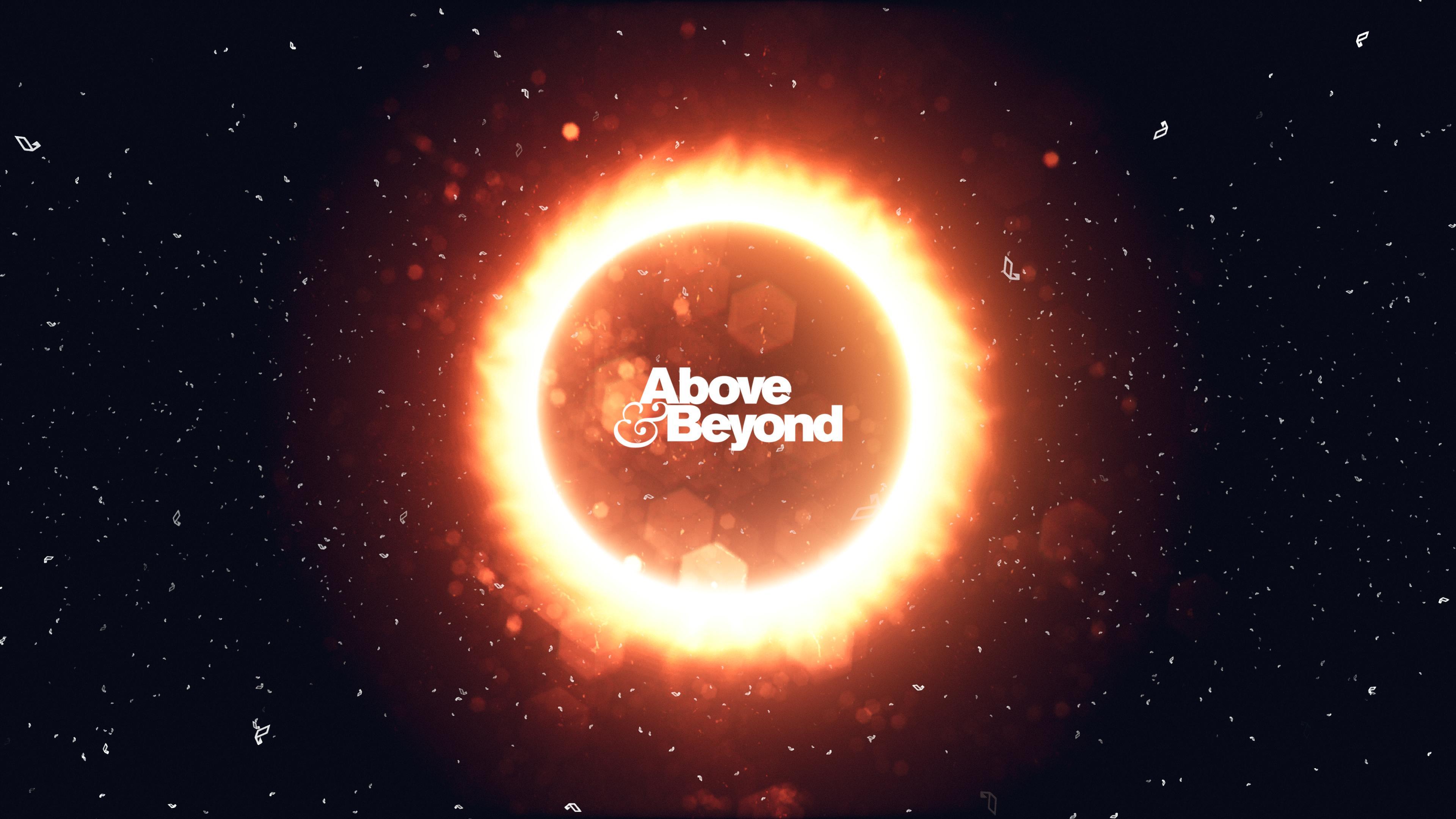 Above & Beyond & Moon 4k Wallpaper