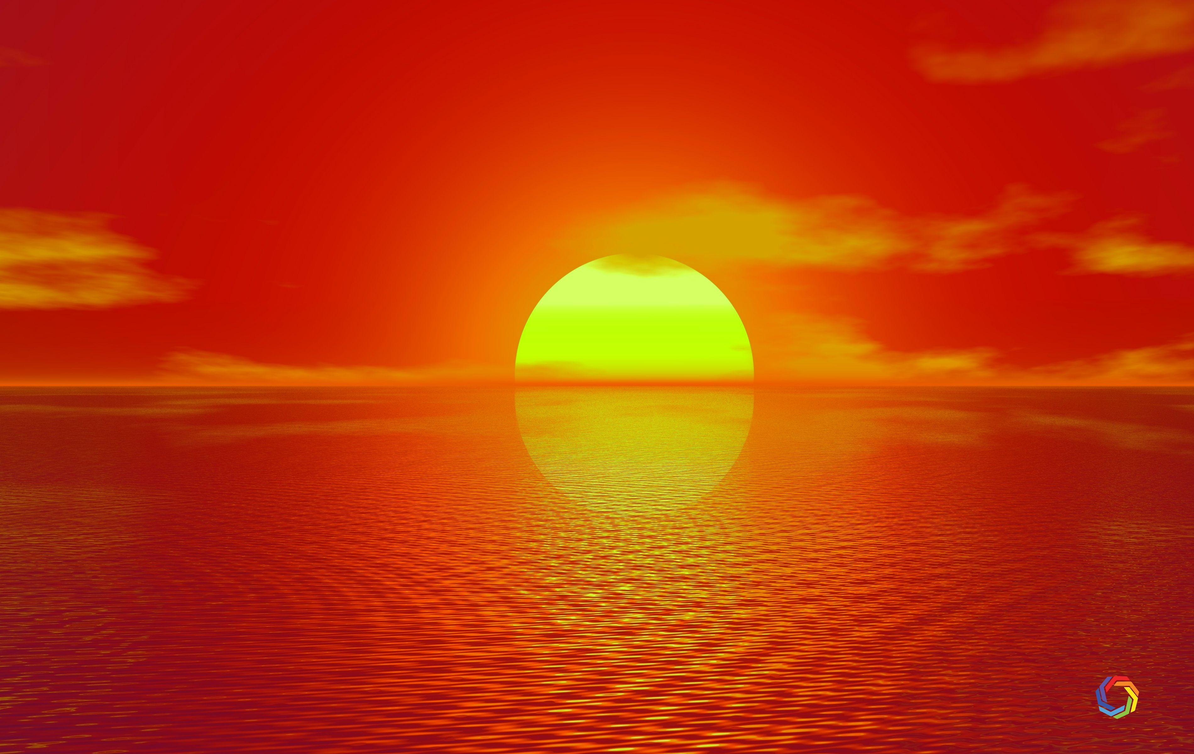 Download Big Sun Wallpaper Sunset 4K Download HD Widescreen