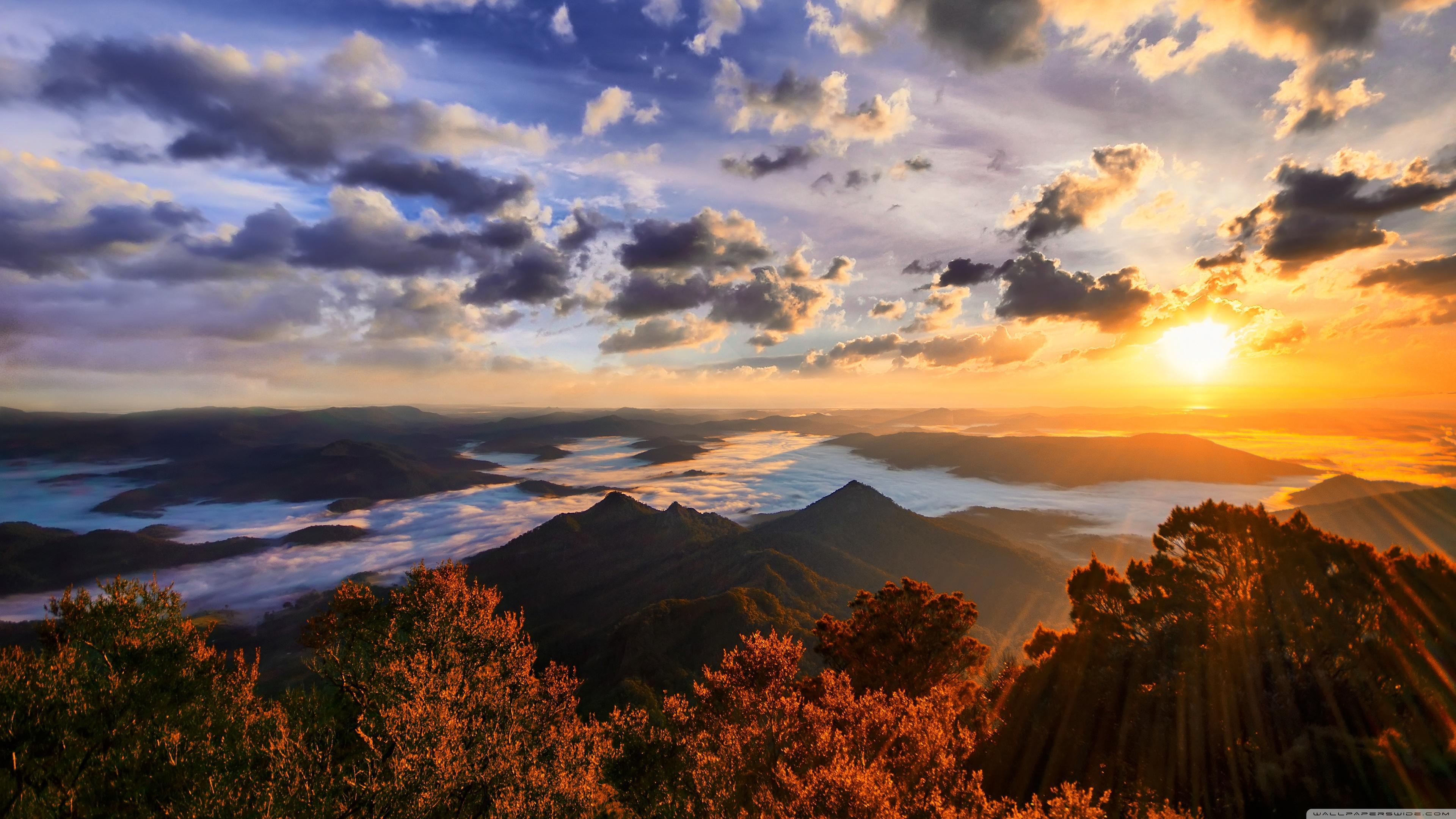 Sun Shining Over Mountains ❤ 4K HD Desktop Wallpaper for 4K Ultra