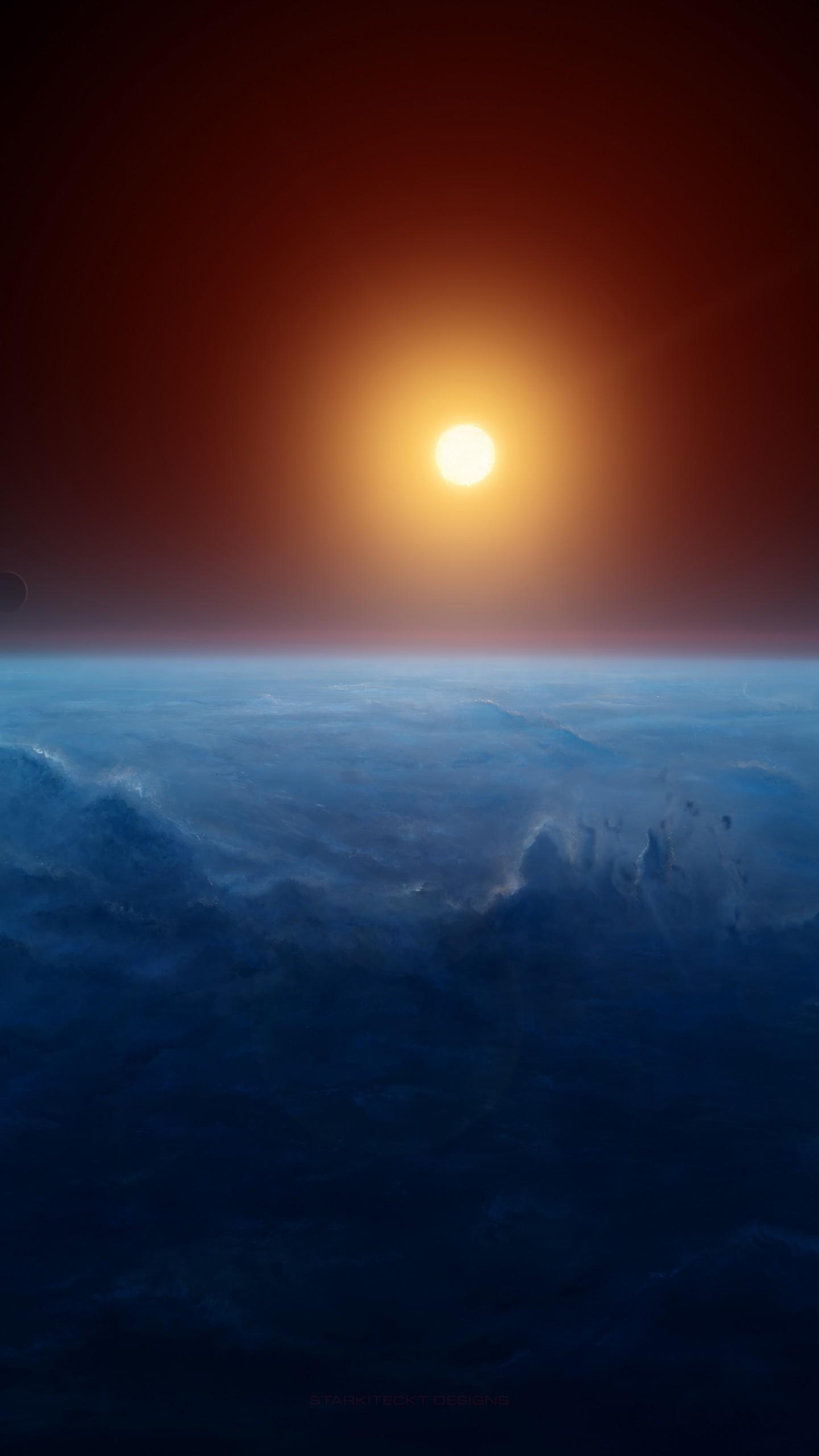 Wallpaper Sun, Earth, Horizon, HD, 4K, 8K, Space