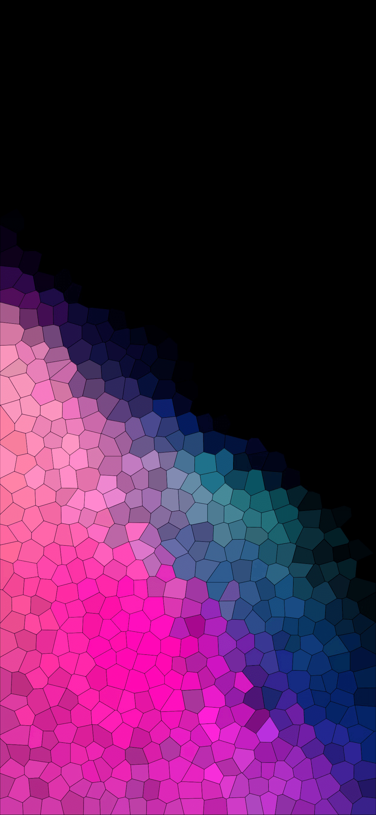 True black with colorful gradients wallpaper