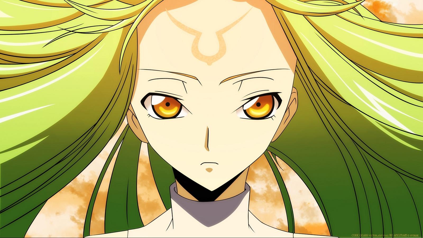 Download wallpaper 1600x900 code geass, cc, girl, wind, hair