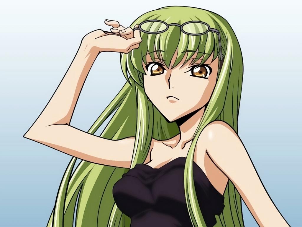 Download wallpaper 1024x768 code geass, cc, girl, glasses, look