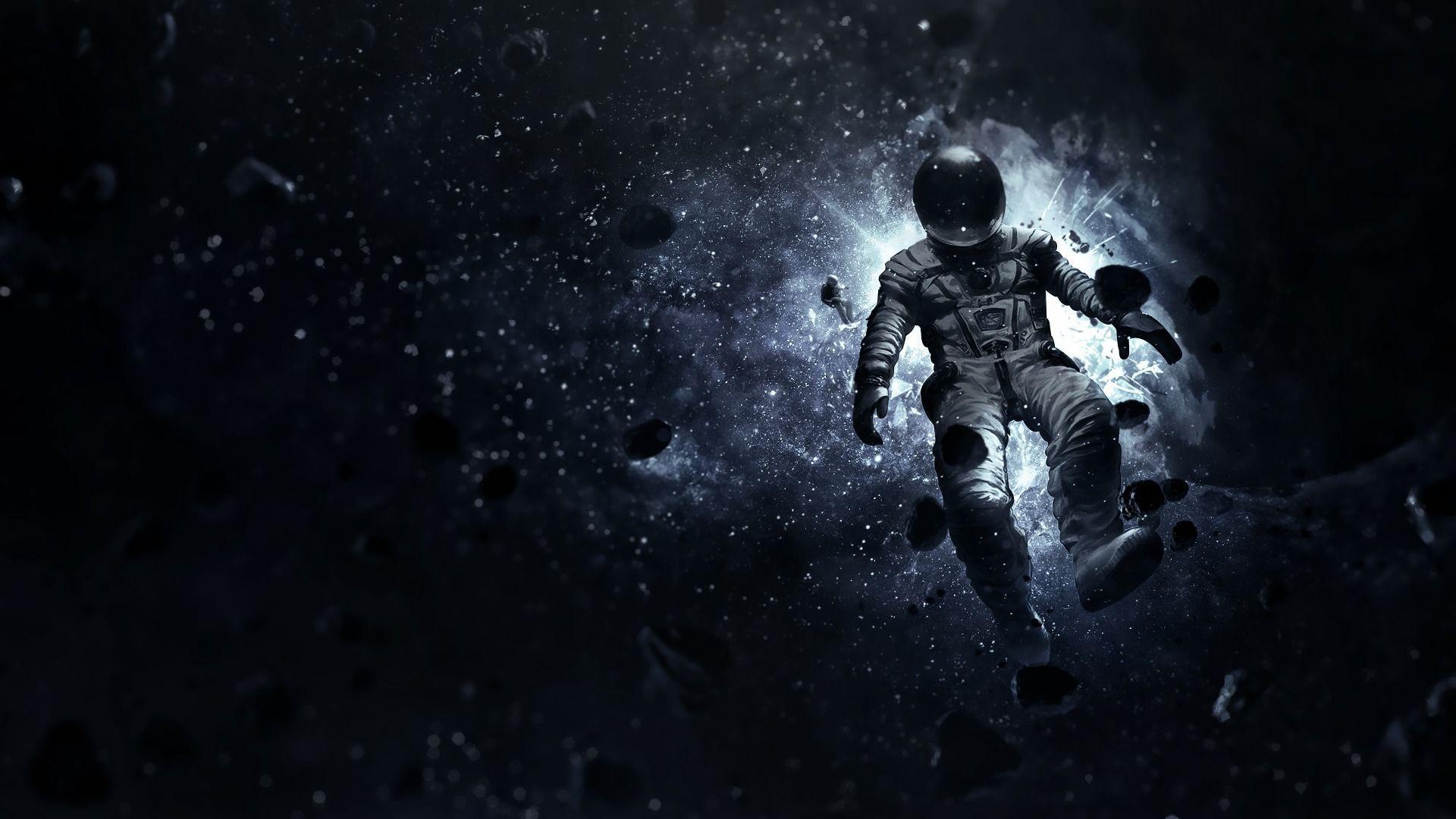 Astronaut floating in space HD desktop wallpaper, Widescreen, High