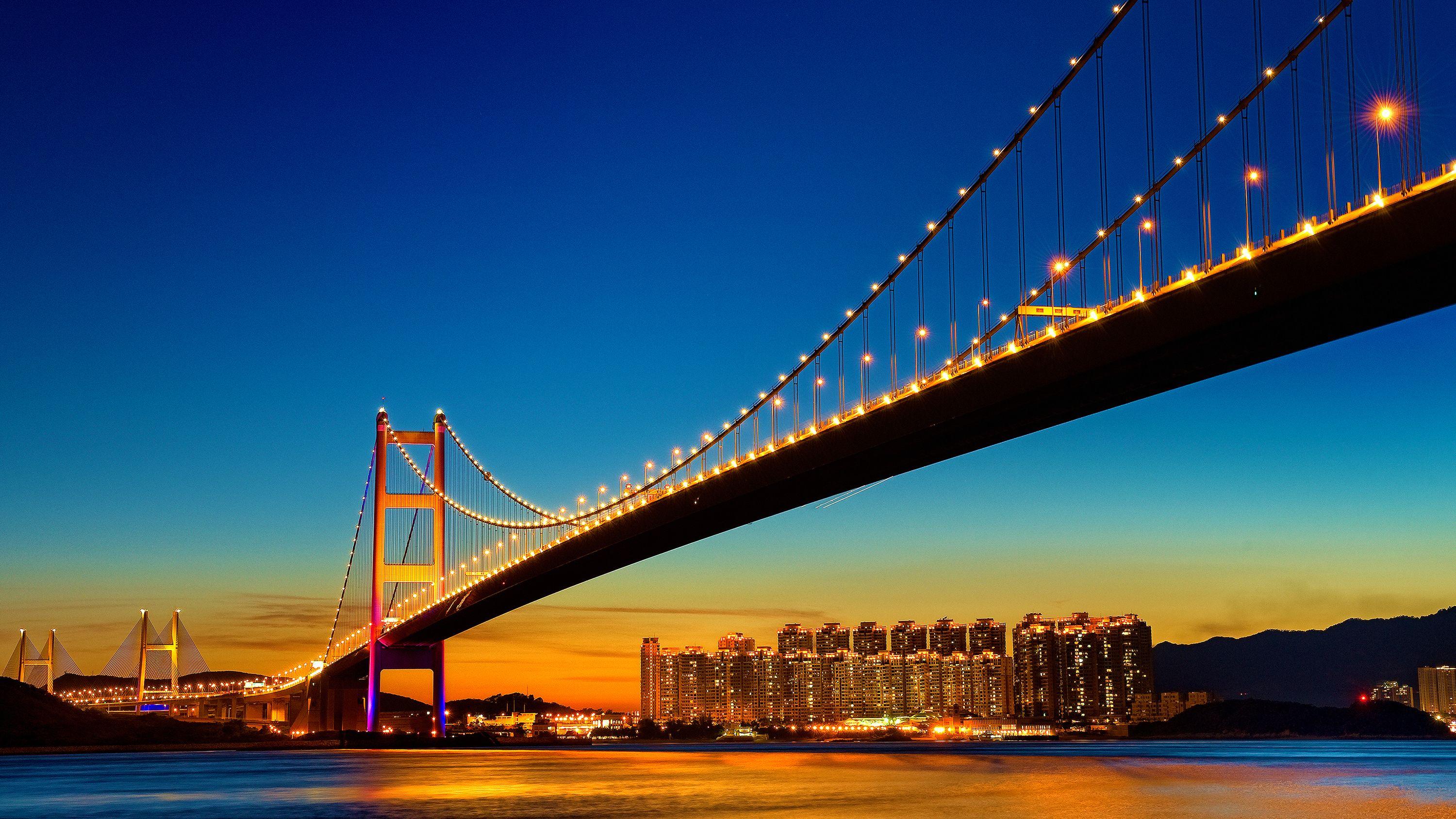 bridge #GoldenGate #night #Sanfrancisco. HD Wallpaper. Golden