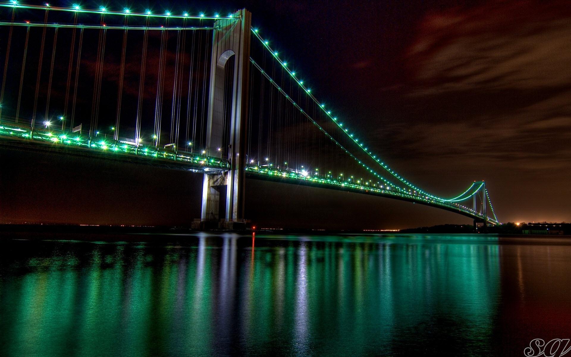 The Golden Gate Bridge Night View Wallpaper in jpg format for free