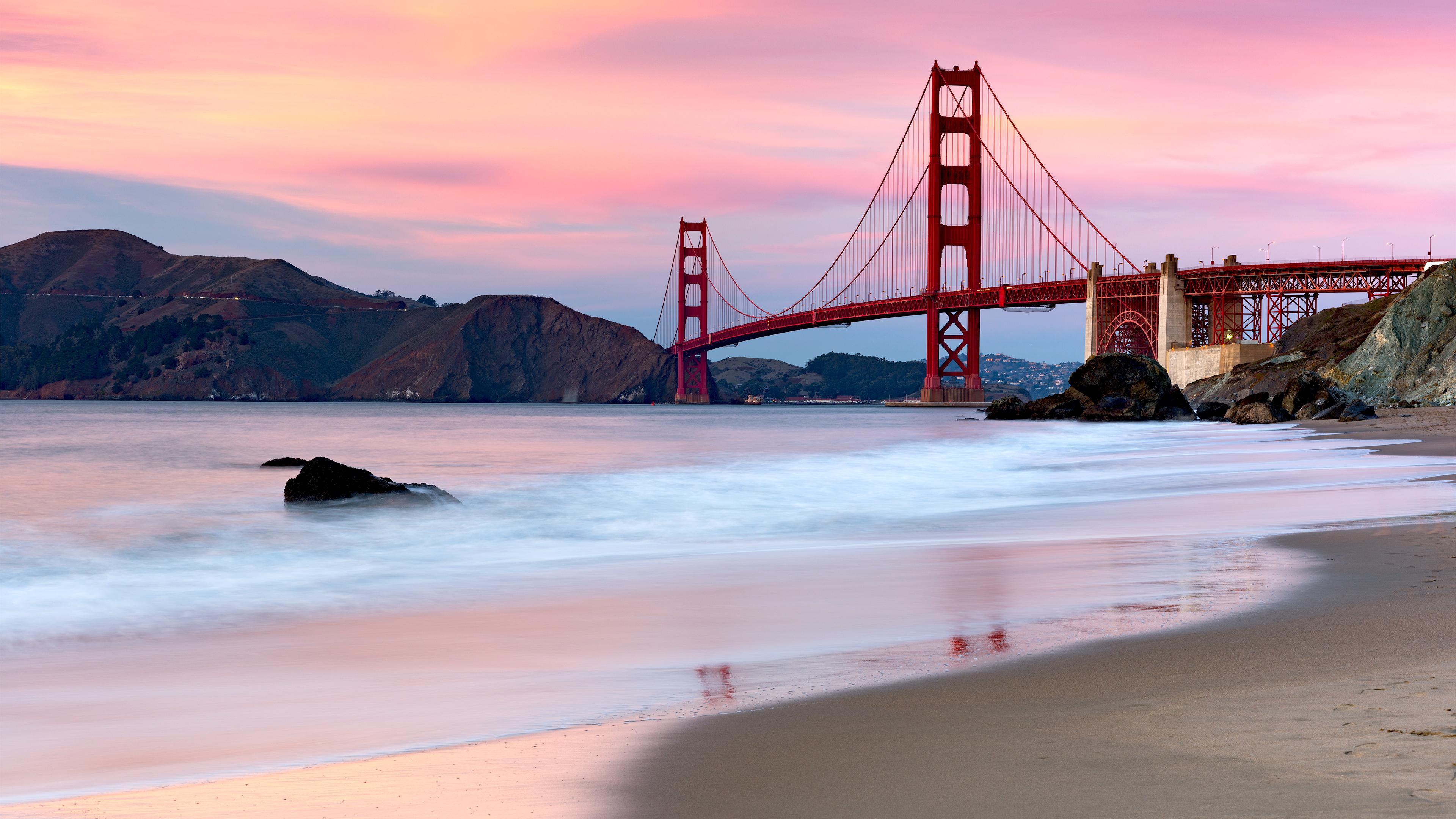Golden Gate Bridge Evening San Francisco 4K Wallpaper. HD
