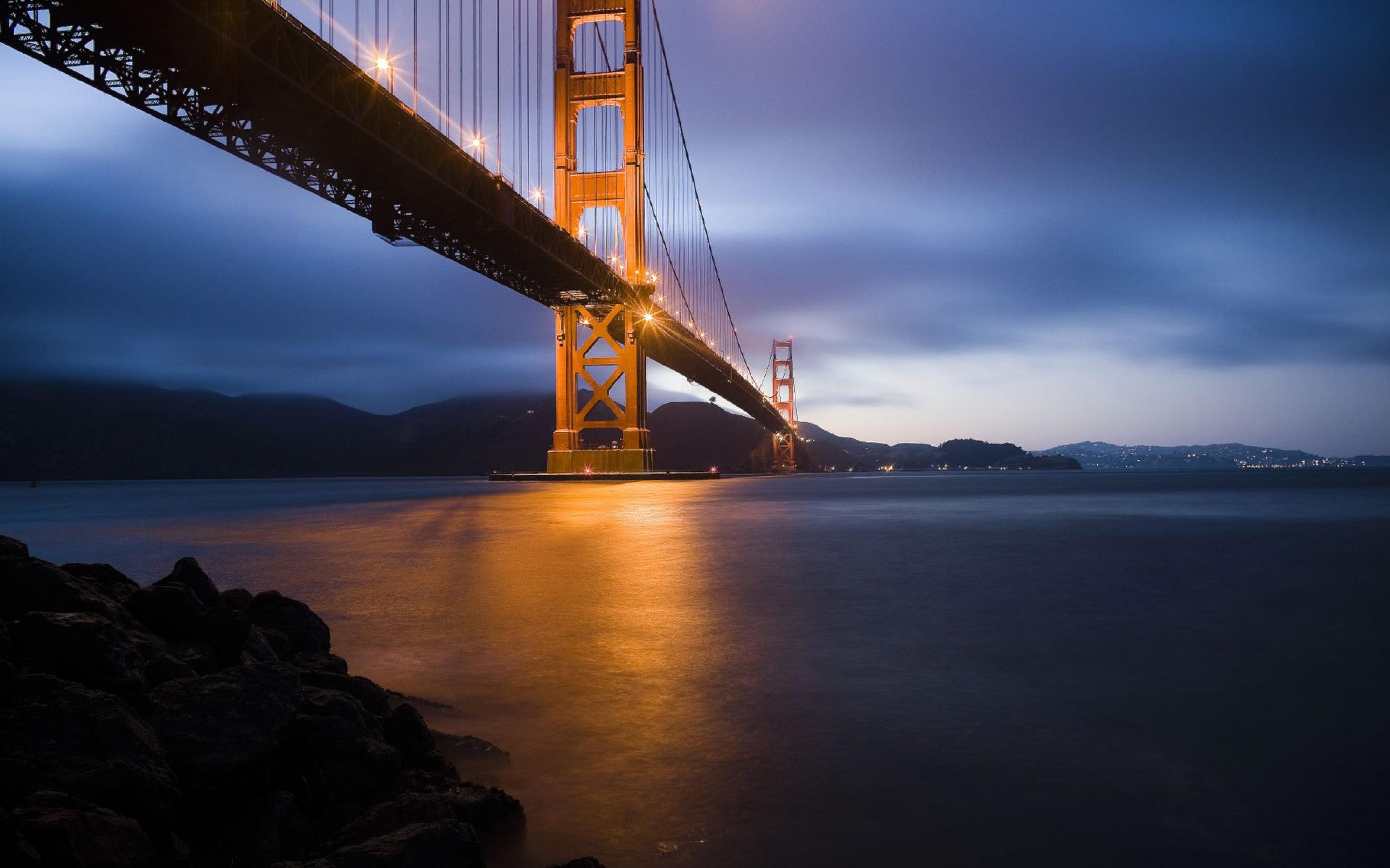 Horizon, Dawn, Golden Gate Bridge, Twilight, Evening MacBook Pro 15