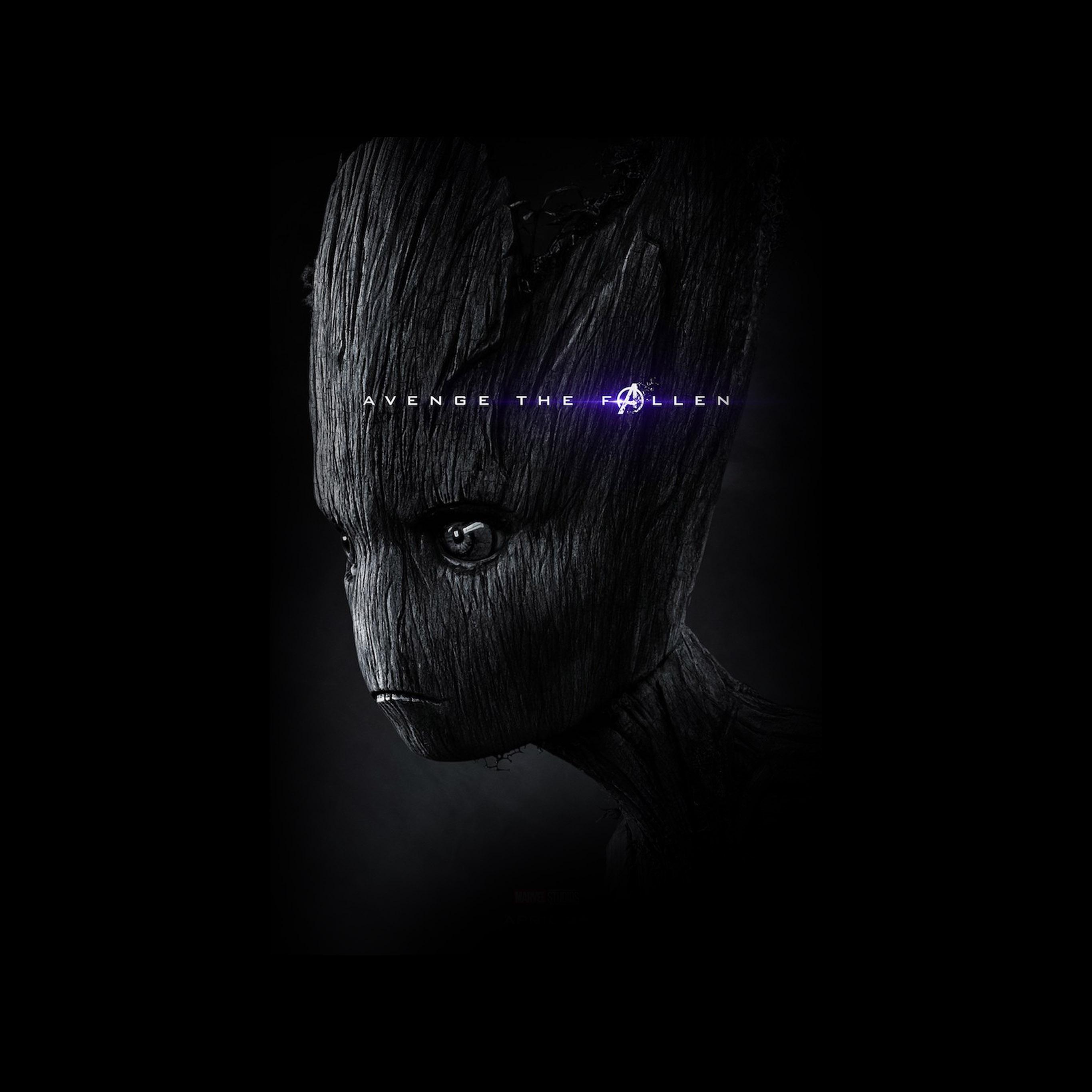 Iamggroot Avengers Endgame Marvel Film Poster Art Wallpaper