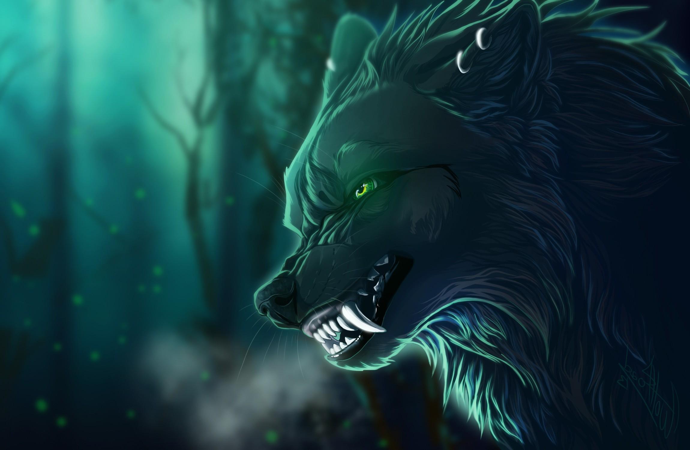 2300x1500 fantasy art wolf wallpaper and background