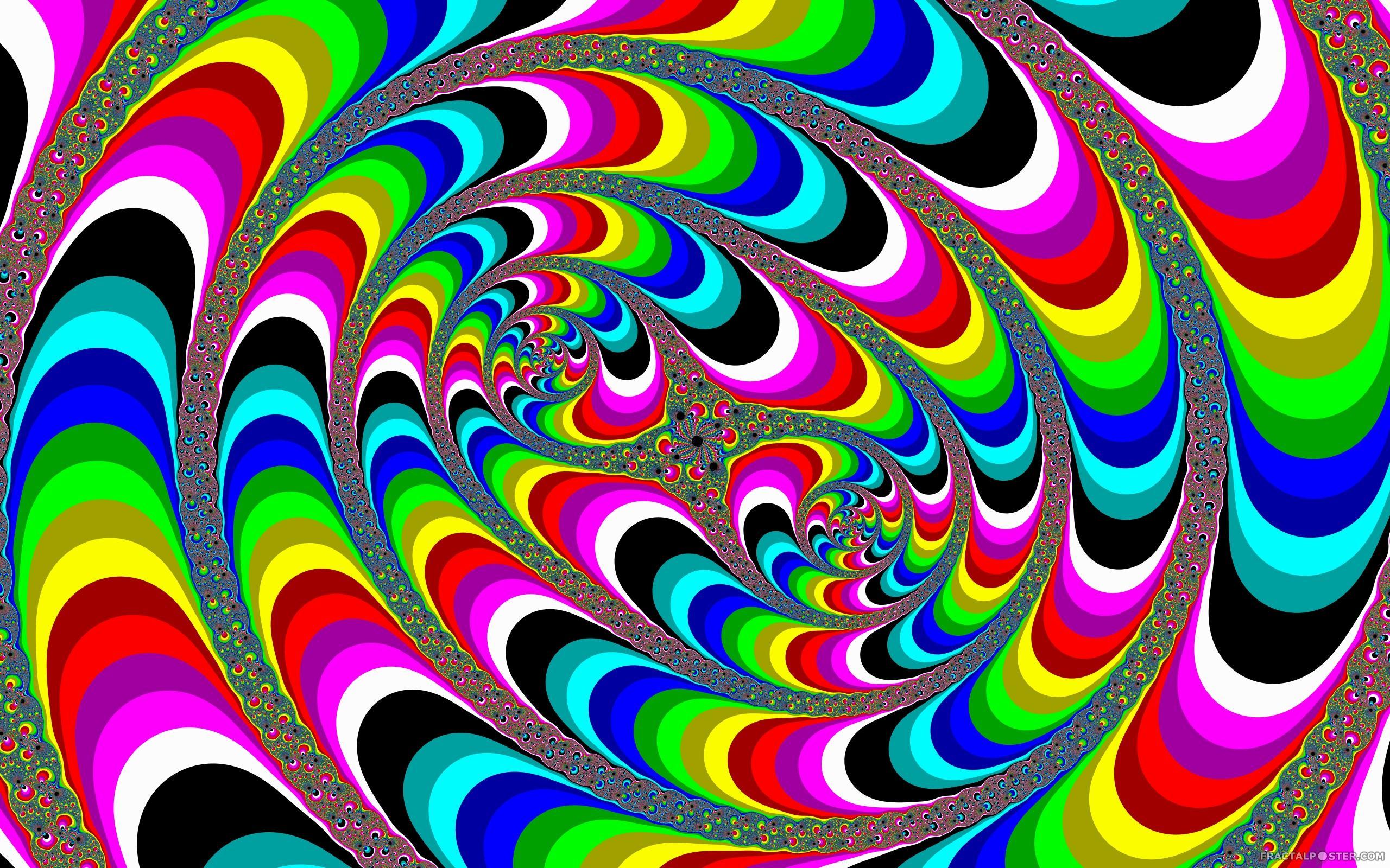 Psychedelic fractal image by Teleavenger. HD Wallpaper, posters
