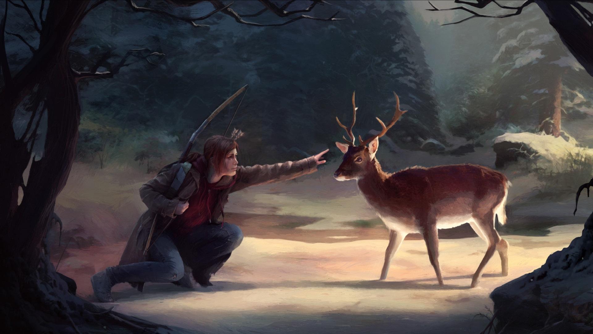 deer, Video games, The Last of Us, Bow, Snow, Forest Wallpaper HD
