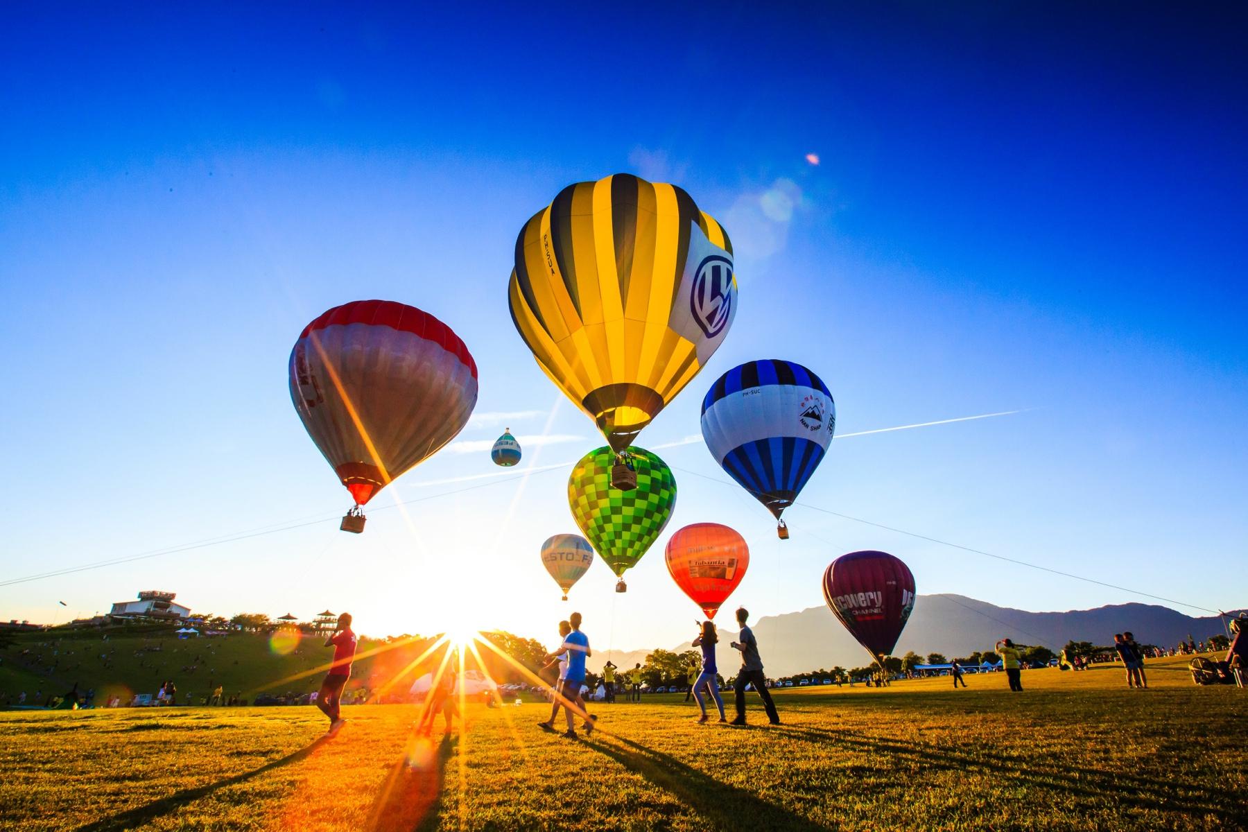 Fairy Tale World of Colorful Hot Air Balloons up in the Sky- Canon