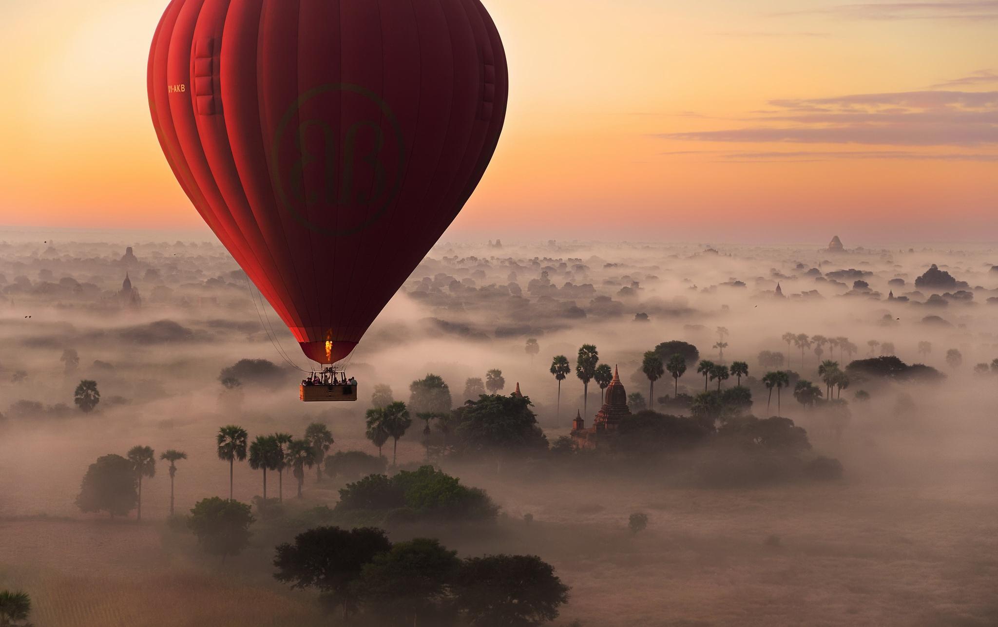 Magical Hot Air Balloon Evening Wallpapers Wallpaper Cave