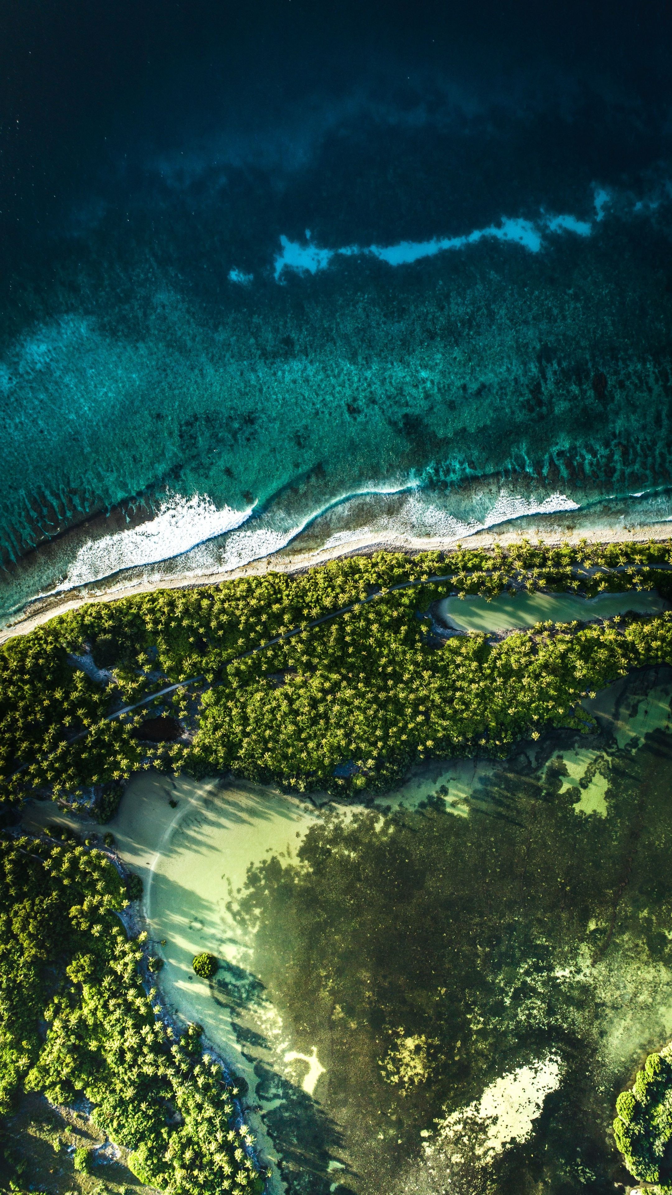 Nature, beautiful, tropical islands, beach, aerial view, Maldives