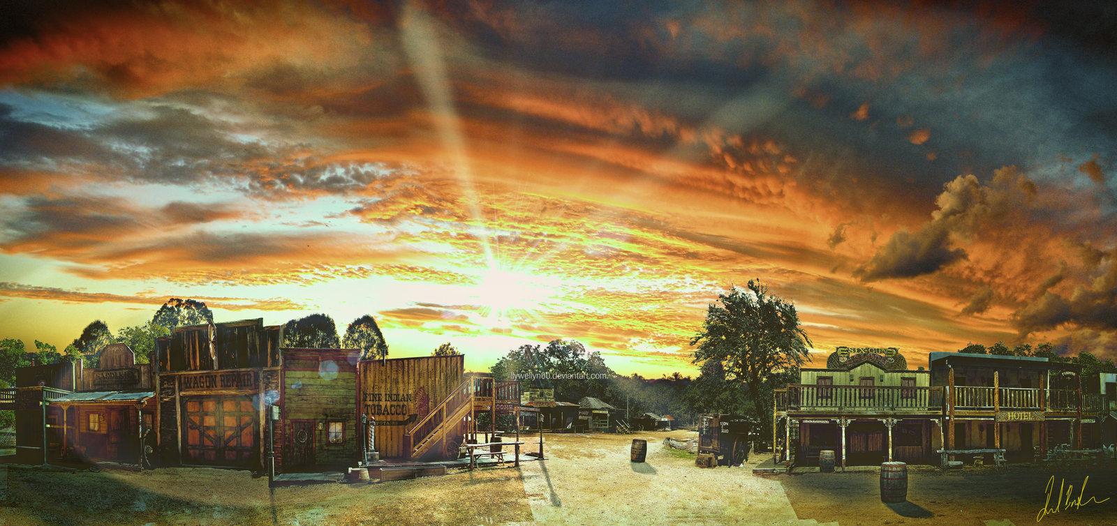 Wild West Sunset: 4K Cowboy Wallpaper - Free Download for PC