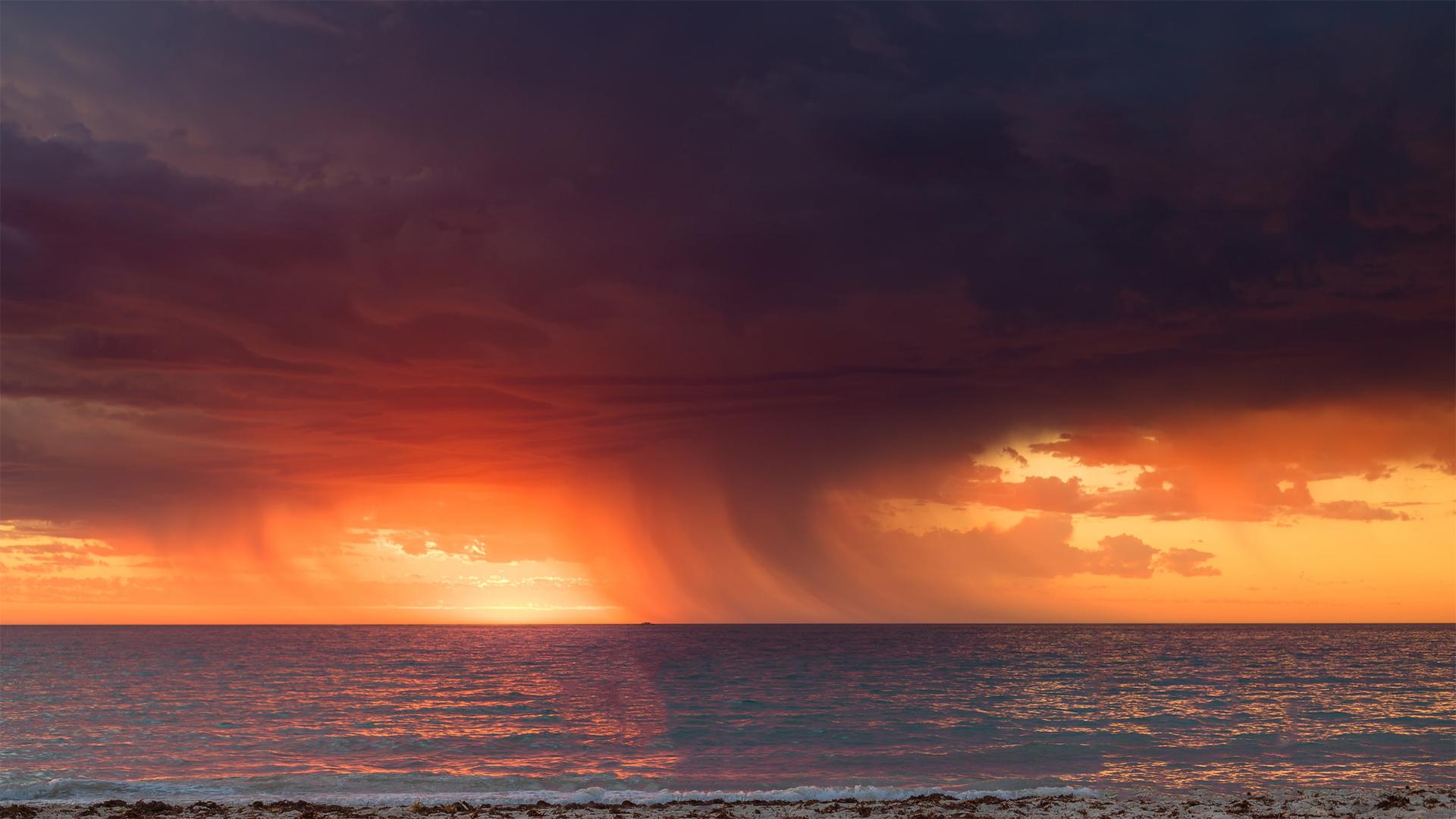 Sunset storm in Western Australia