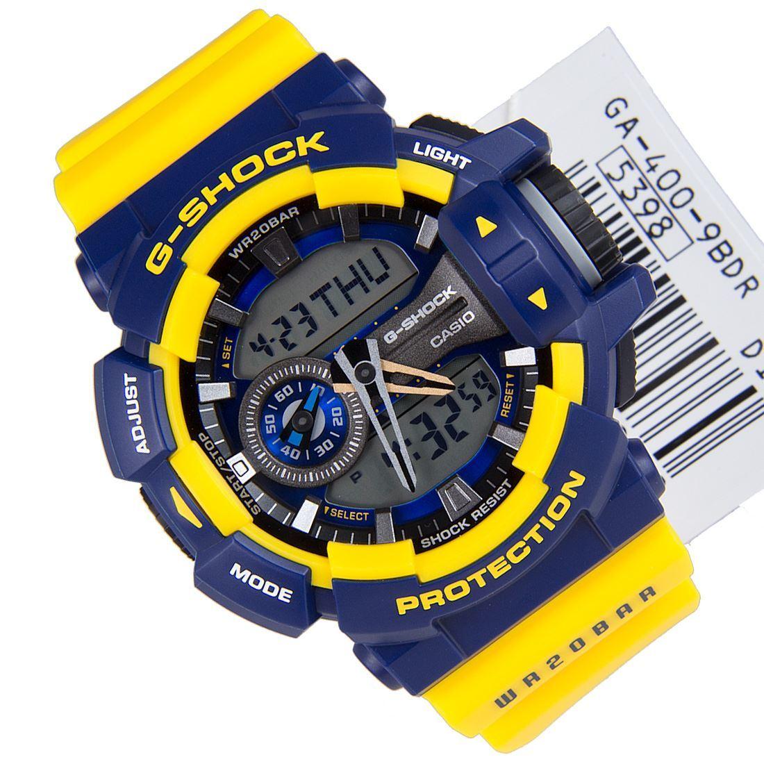 CASIO G Shock Blue X Yellow Sports Watch GA 400 9BDR GA 400 9B GA400