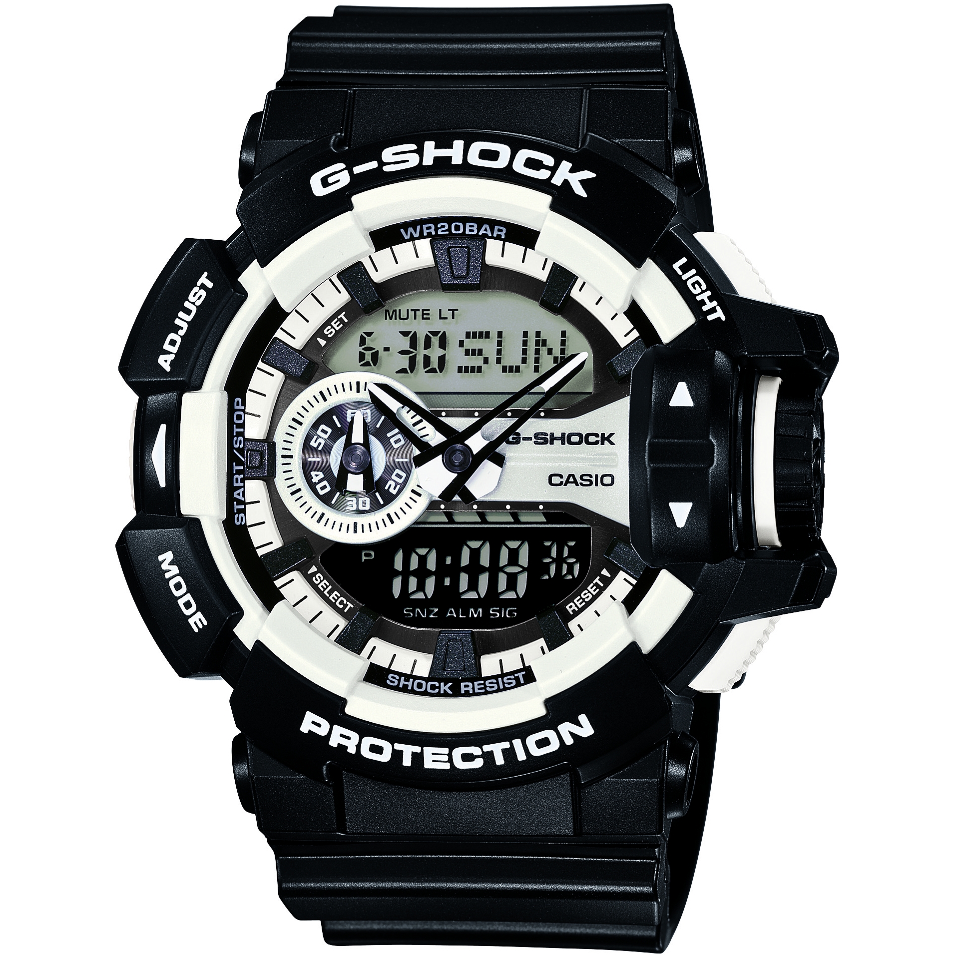 Gents Casio G Shock Alarm Chronograph Watch GA 400 1AER