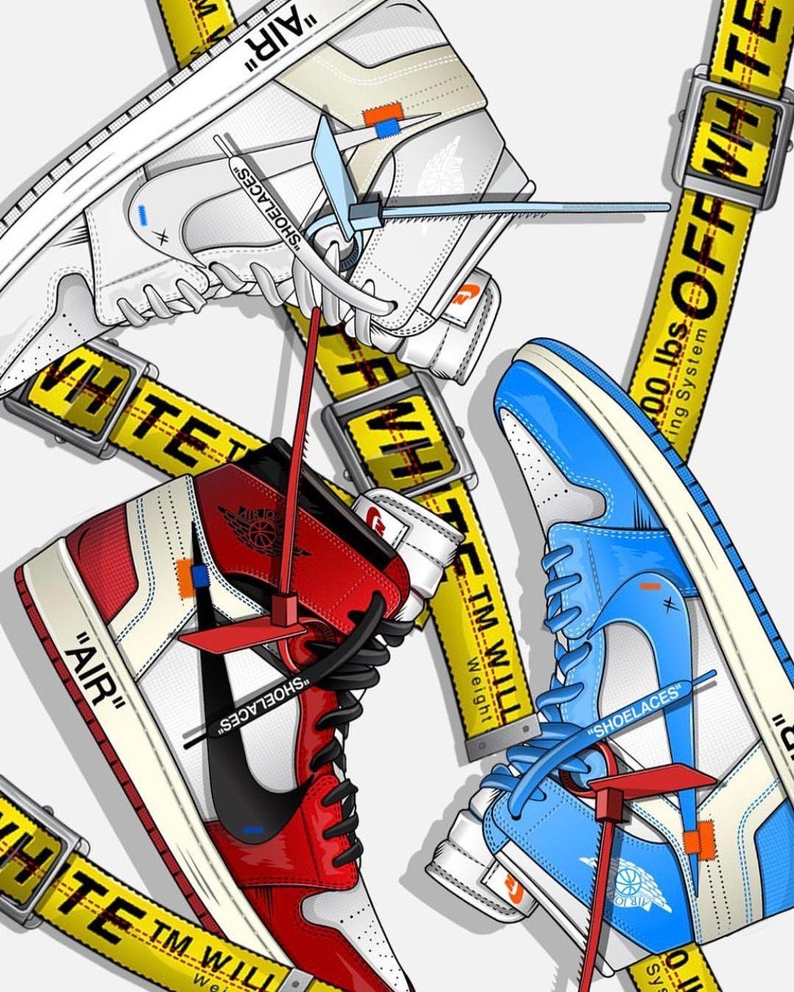 Off White Jordans. wallpaper. Sneakers wallpaper