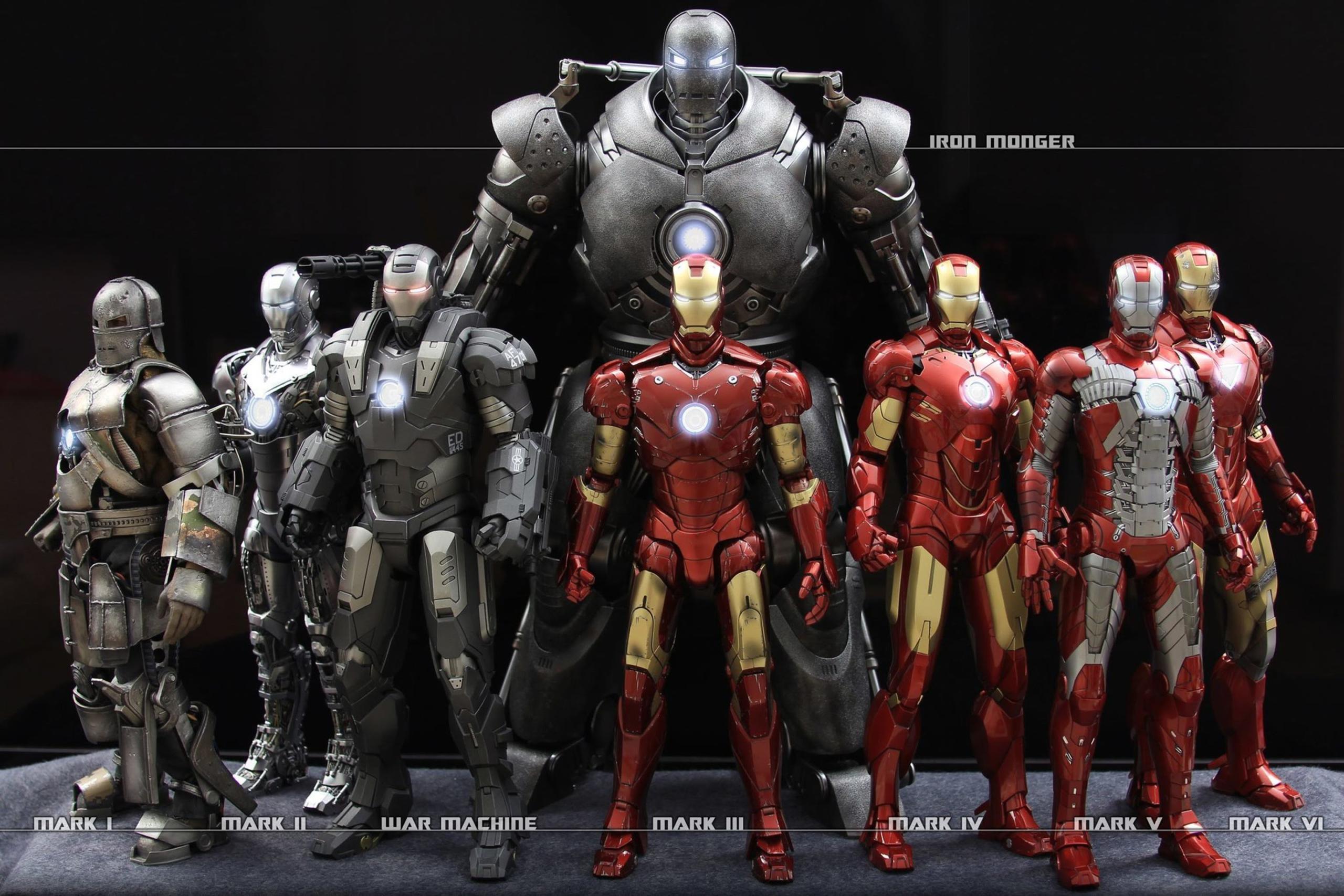 Iron Man Figurines HD Wallpaper