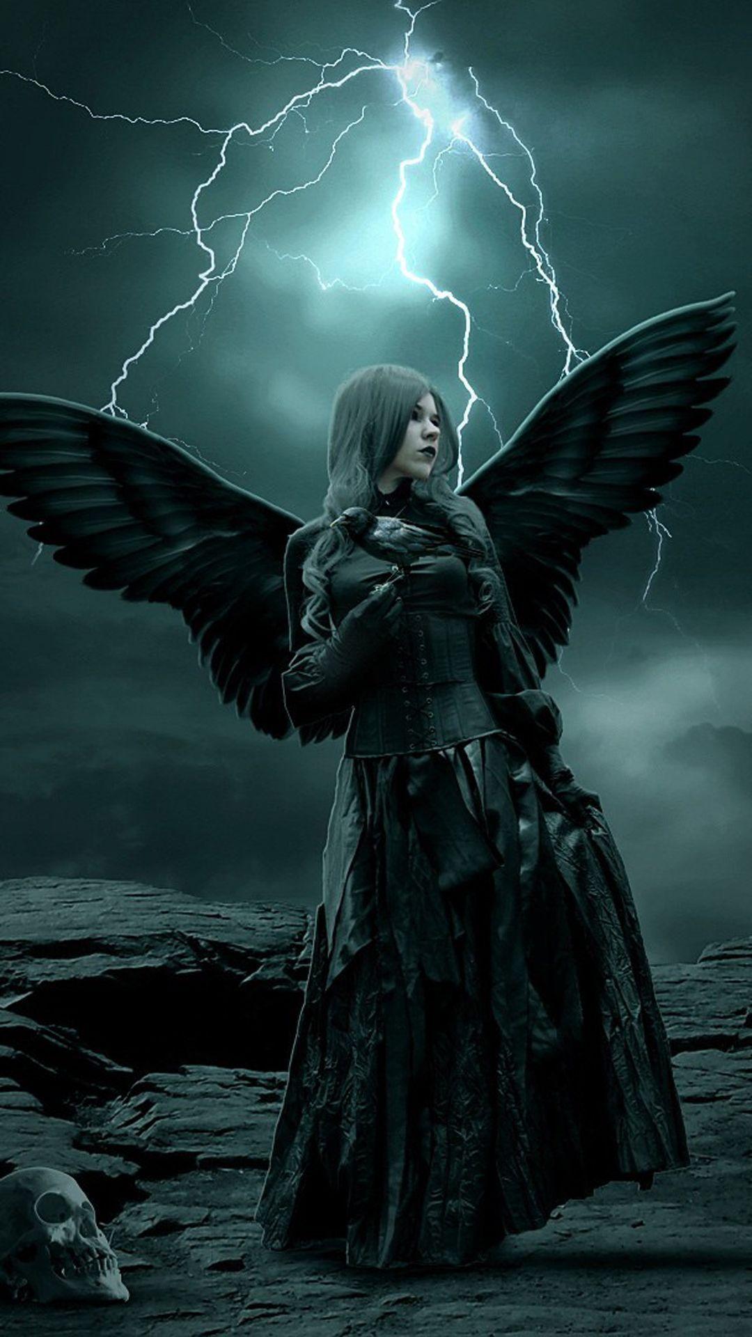 Goth angel Mobile Wallpaper 3963. Fallenangelts. Dark angel