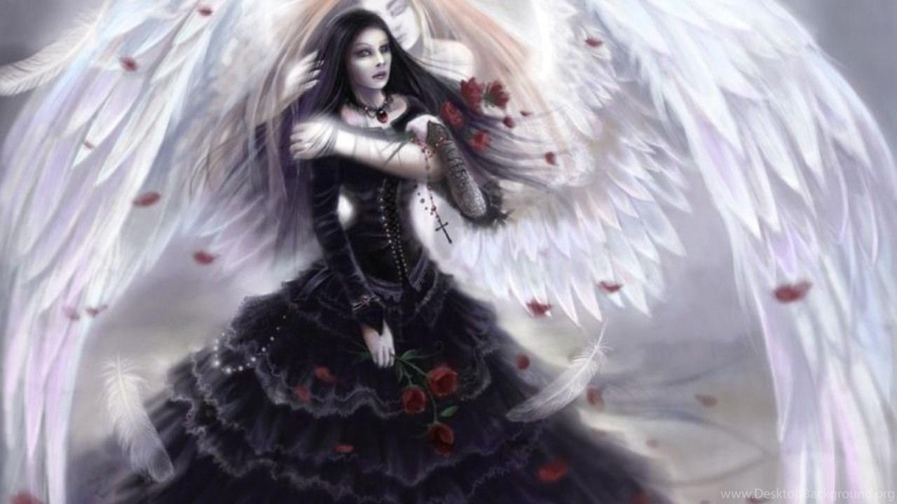 Goth Angel Wallpaper Desktop Background