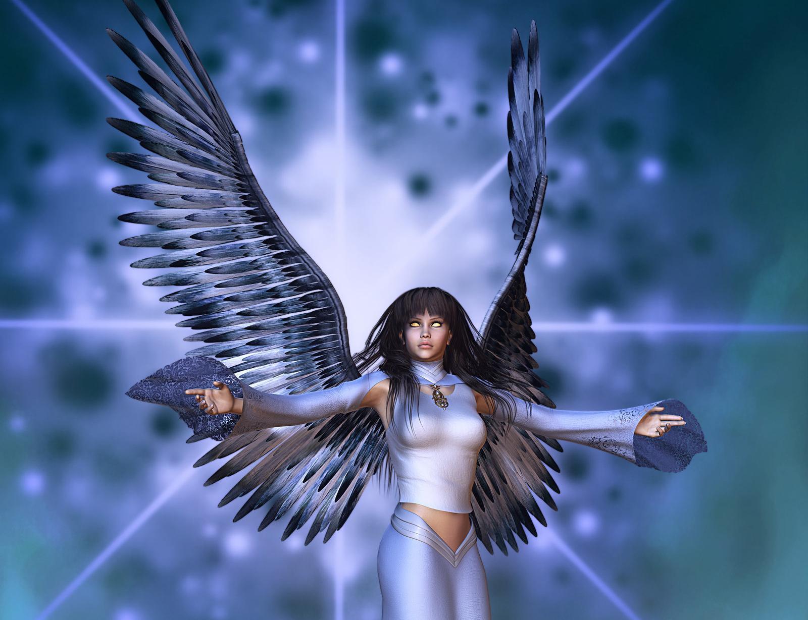 Angels 3D Graphics Fantasy Girls Gothic Angel Dark Demon Demons Gallery HD desktop wallpaper, Widescreen, High Definition