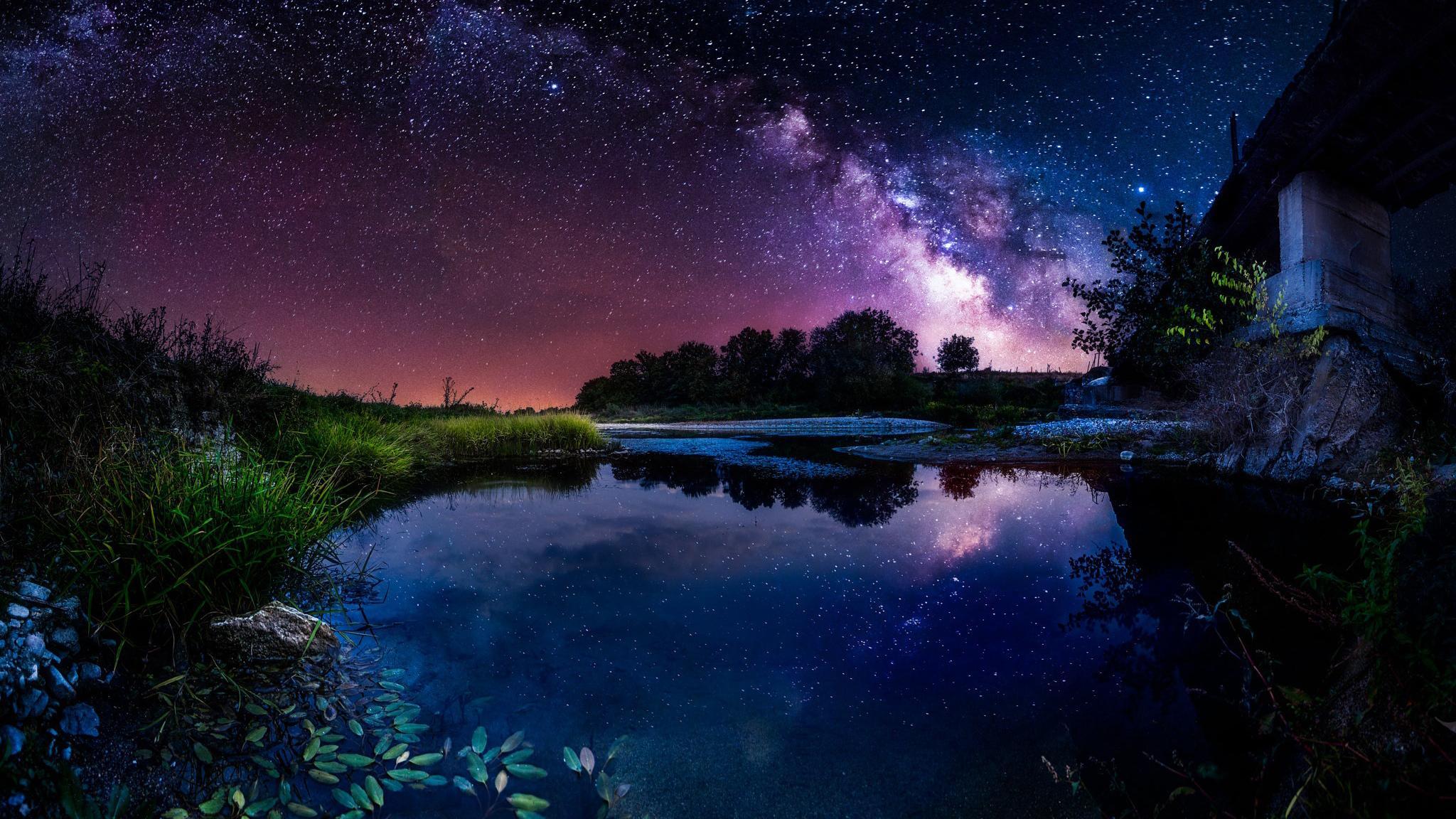 Milky Way Reflections Wallpaper