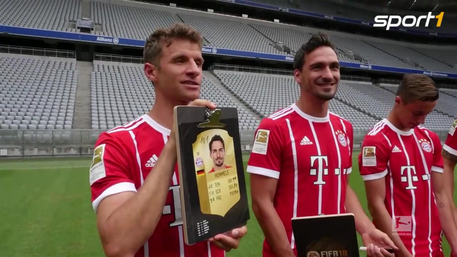 Die Superstars des FC Bayern ranken sich bei FIFA 18 gegenseitig